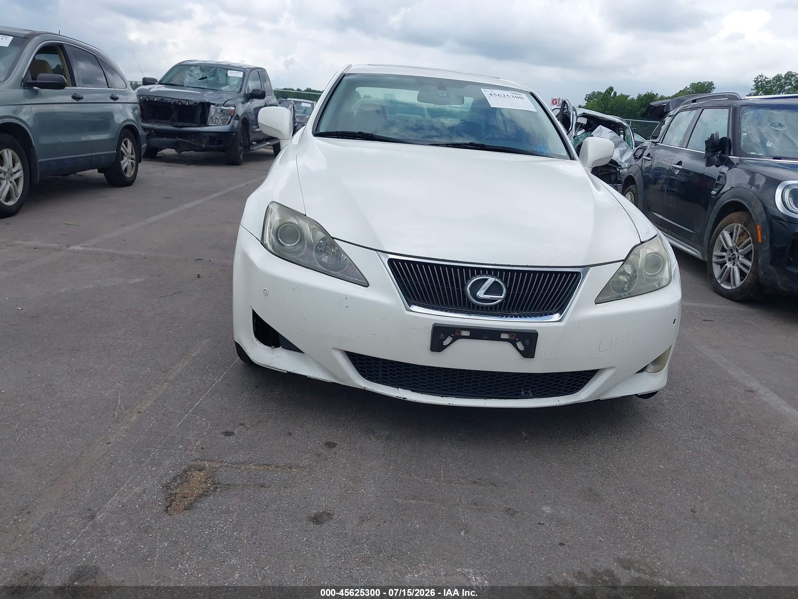 2006 Lexus Is 250   White vin: JTHBK262062014953