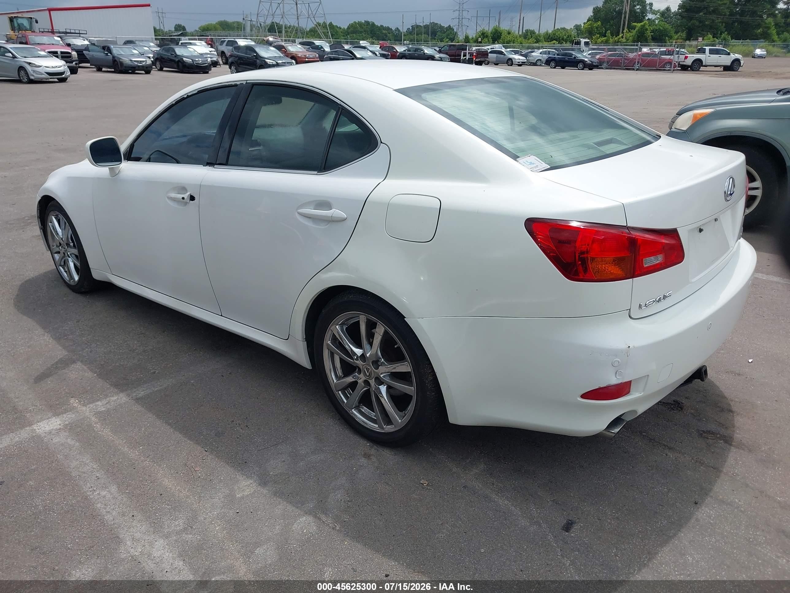 2006 Lexus Is 250   White vin: JTHBK262062014953