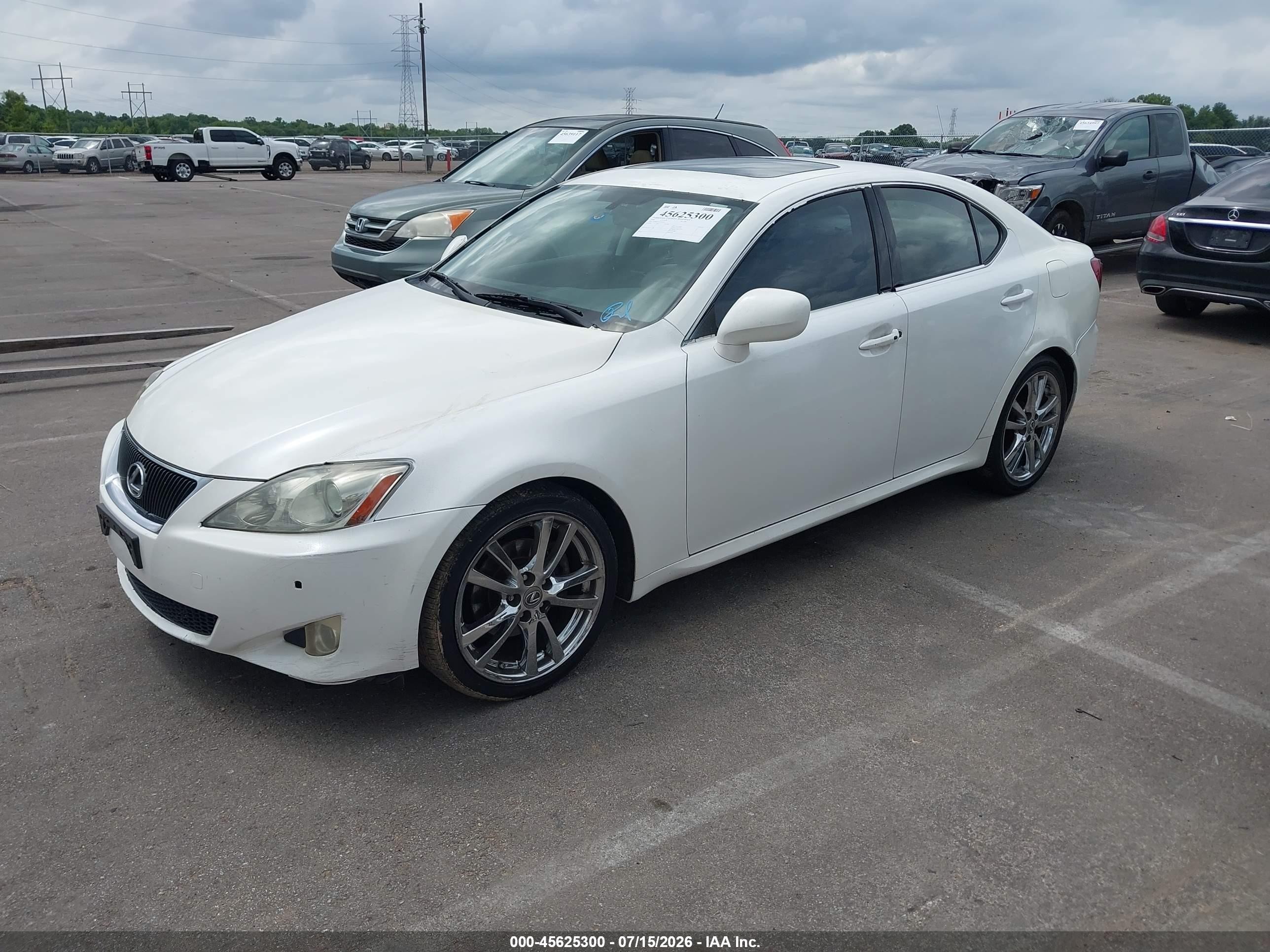 2006 Lexus Is 250   White vin: JTHBK262062014953