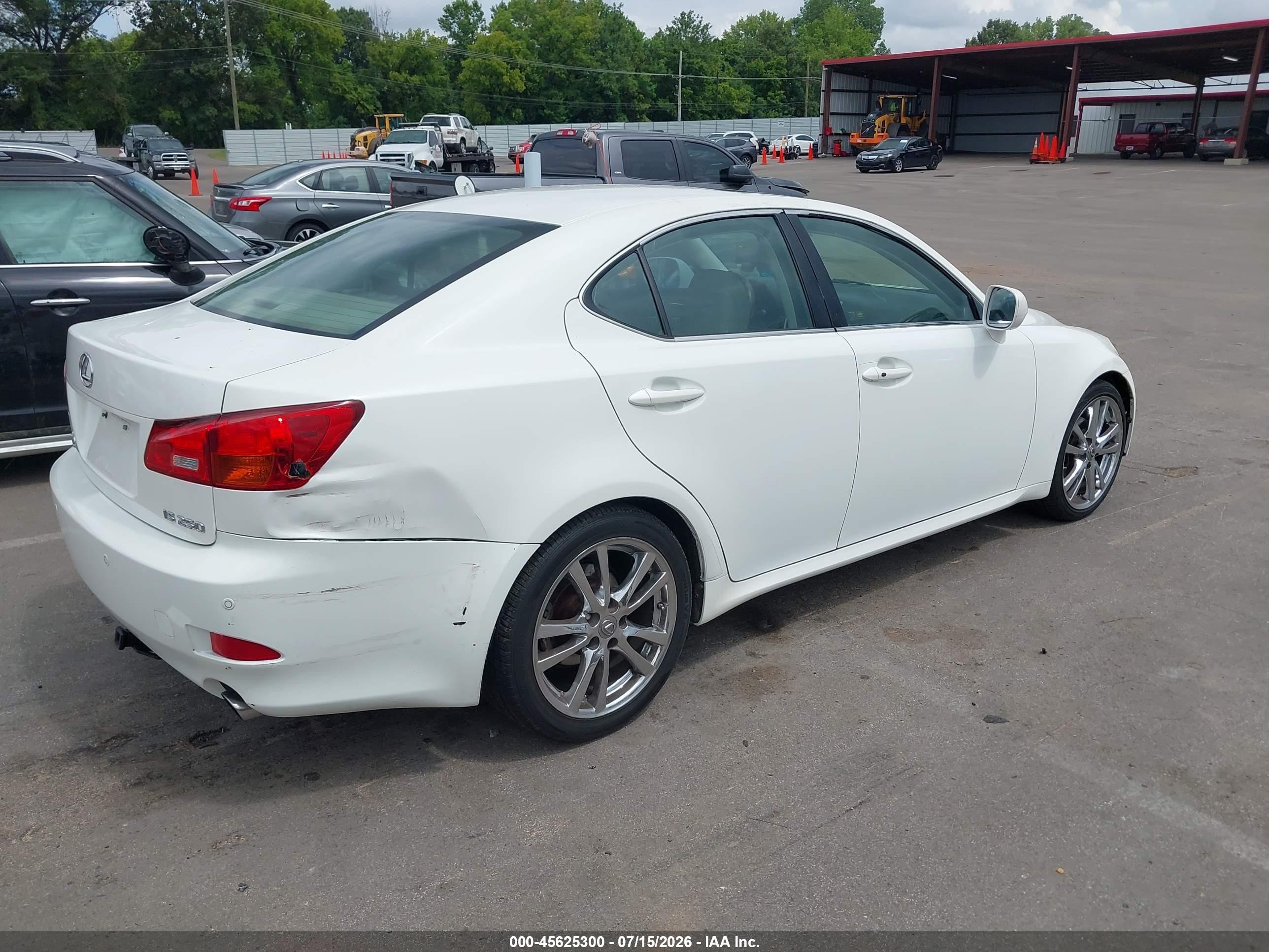 2006 Lexus Is 250   White vin: JTHBK262062014953