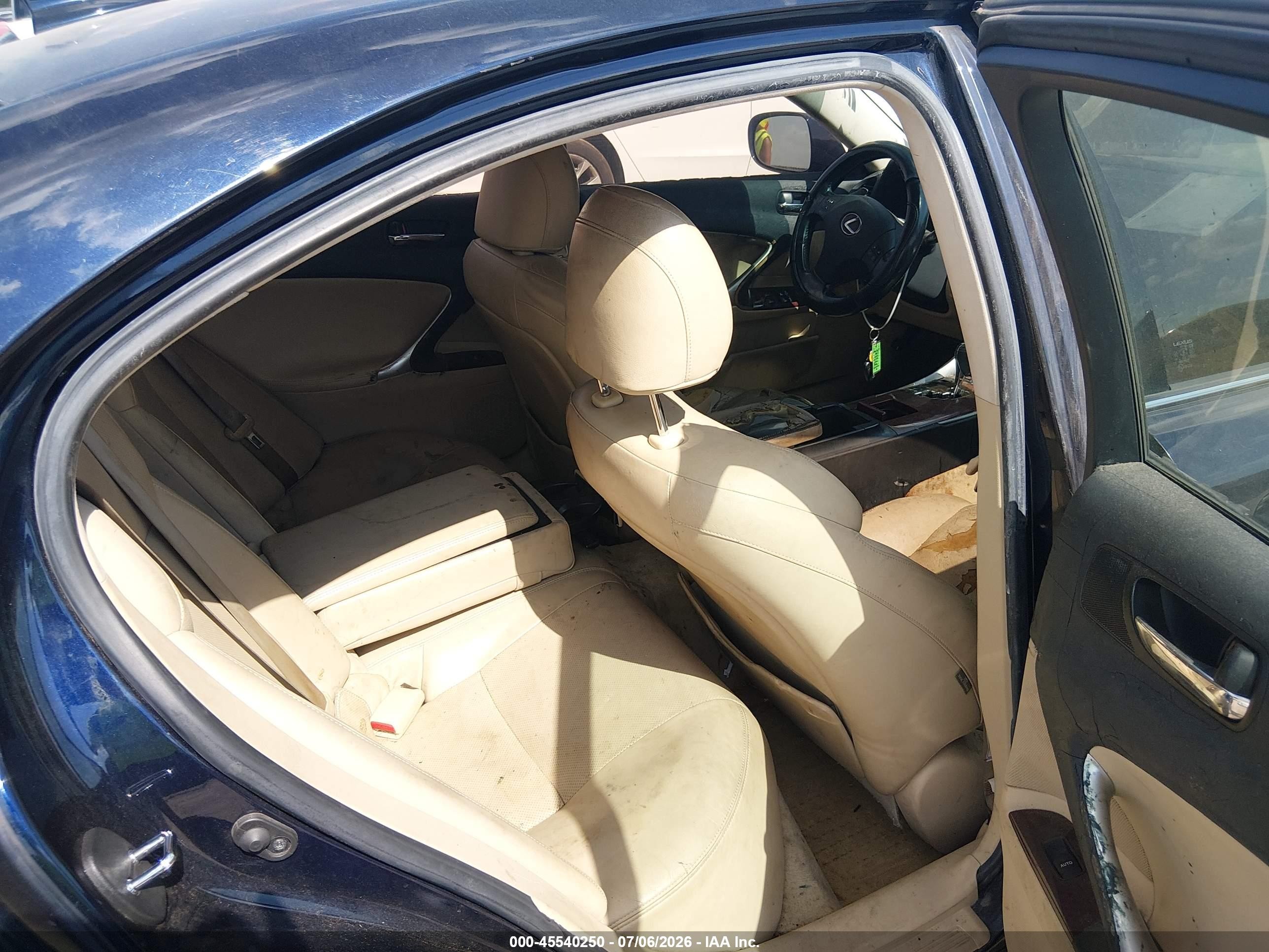 2007 Lexus Is 250   Dark Blue vin: JTHBK262072035576