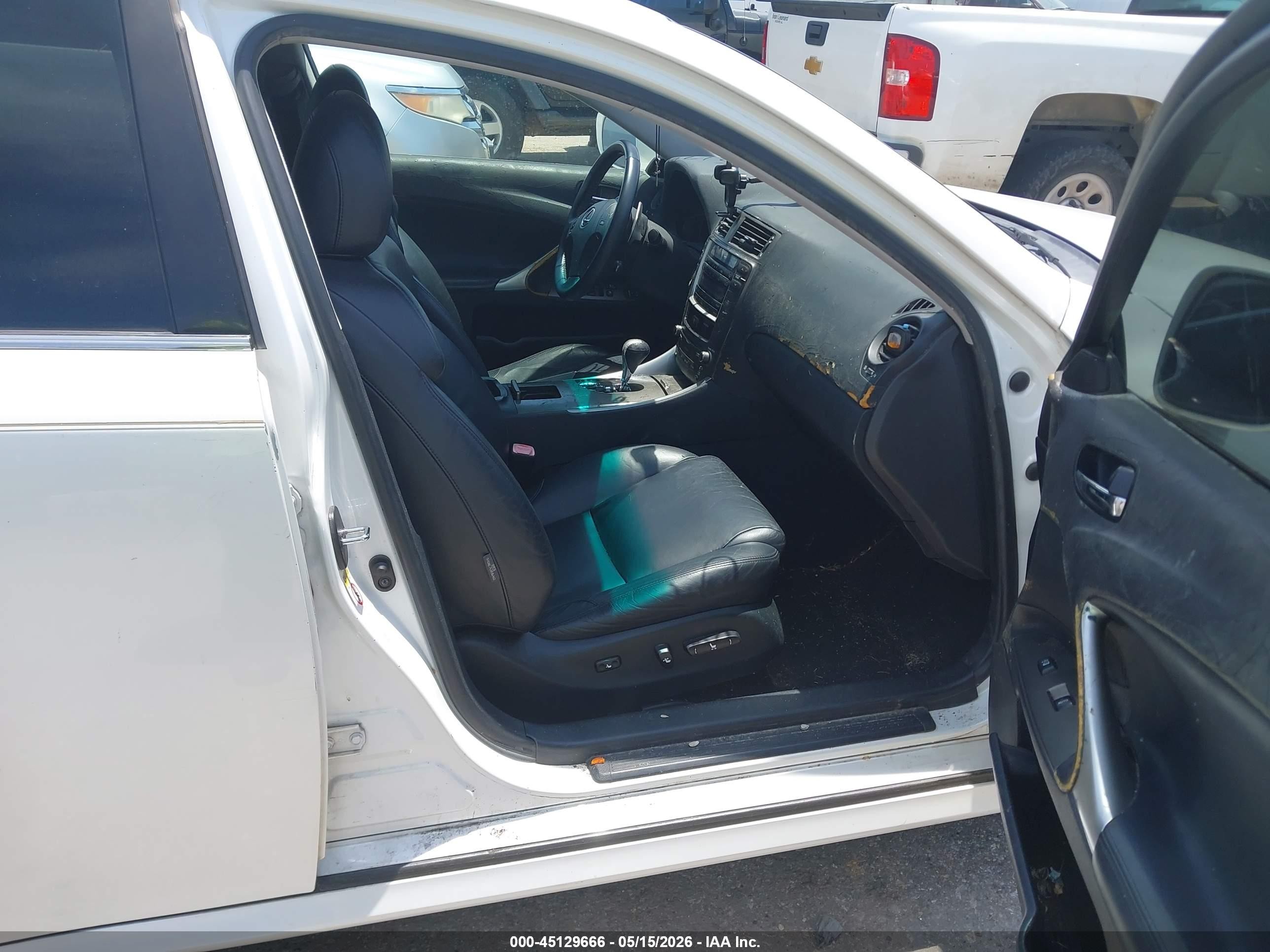 2007 Lexus Is 250   White vin: JTHBK262072049767