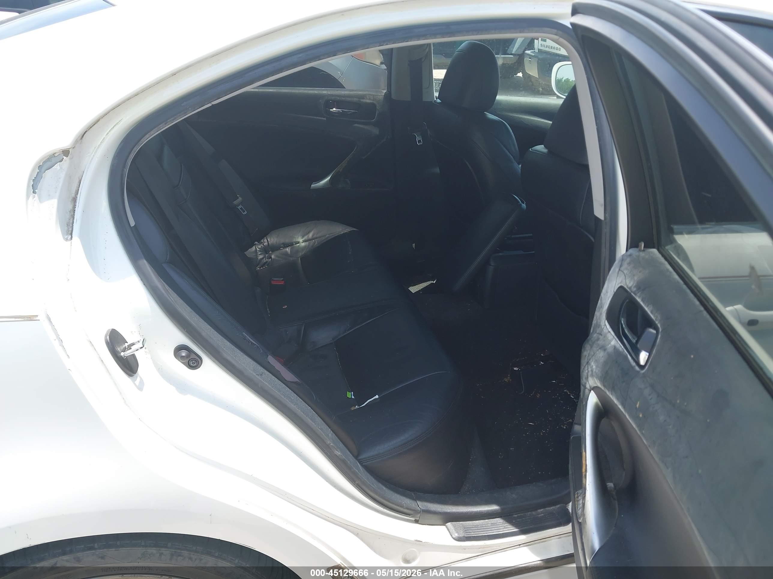 2007 Lexus Is 250   White vin: JTHBK262072049767