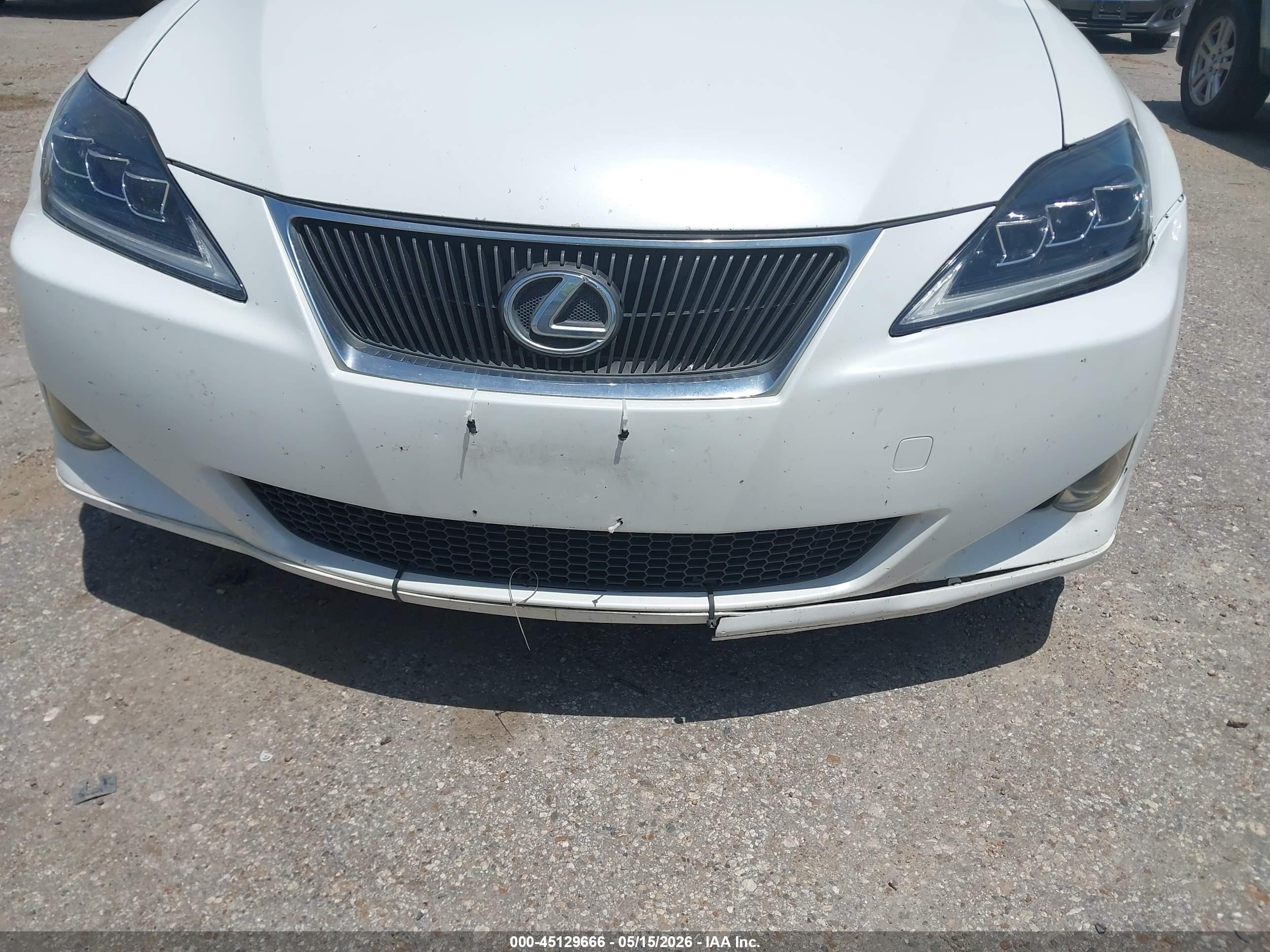 2007 Lexus Is 250   White vin: JTHBK262072049767