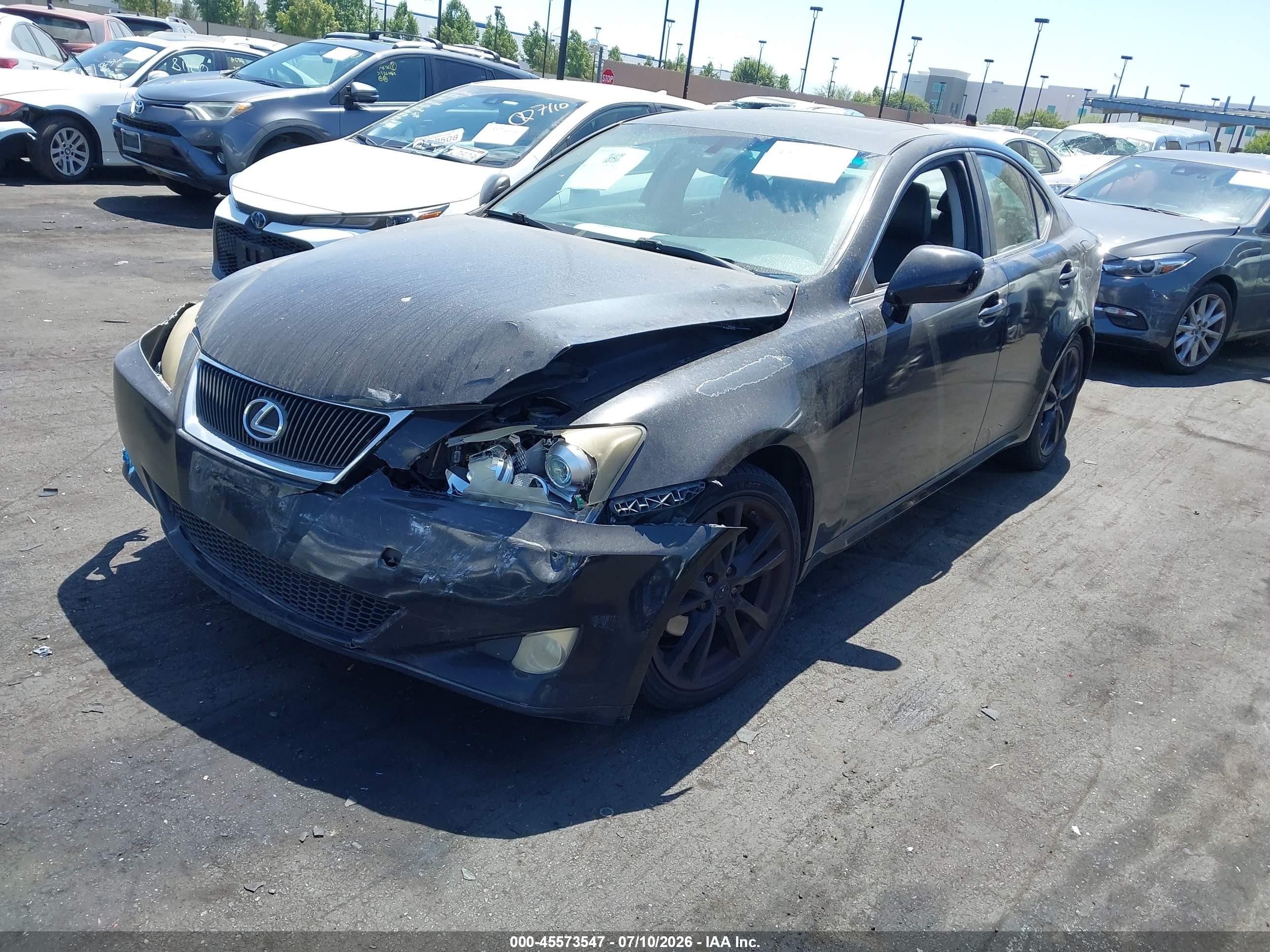 2007 Lexus Is 250   Black vin: JTHBK262075029209