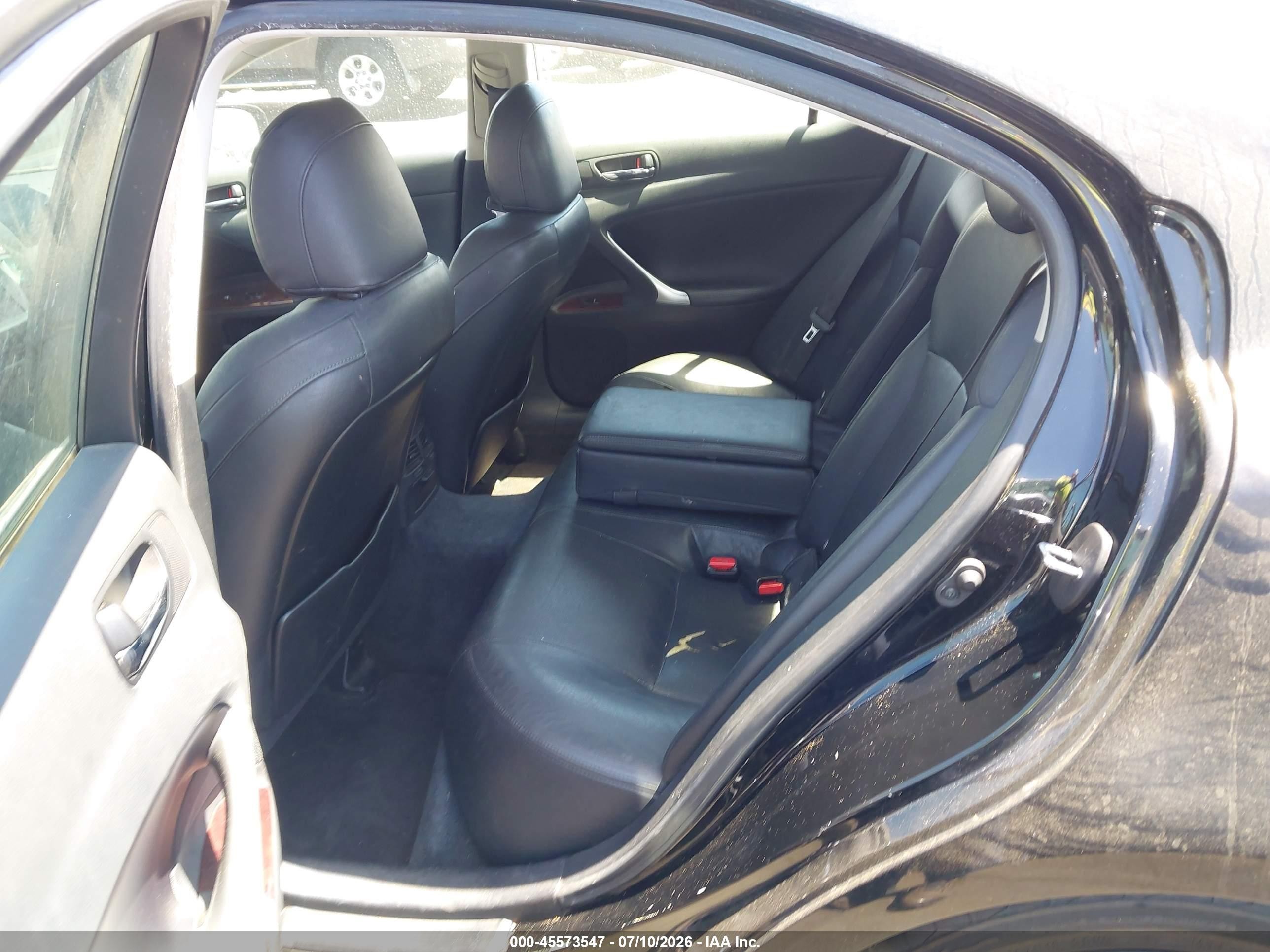 2007 Lexus Is 250   Black vin: JTHBK262075029209