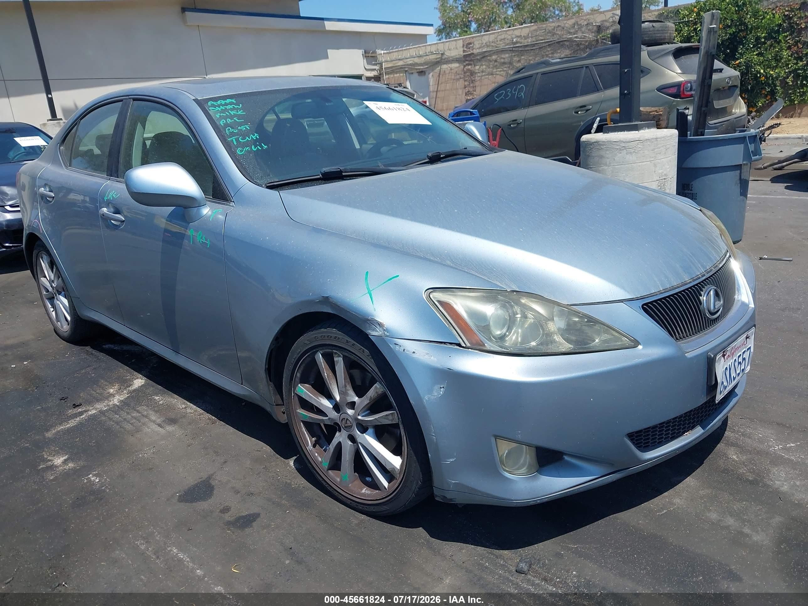 2007 Lexus Is 250   Blue vin: JTHBK262075033986