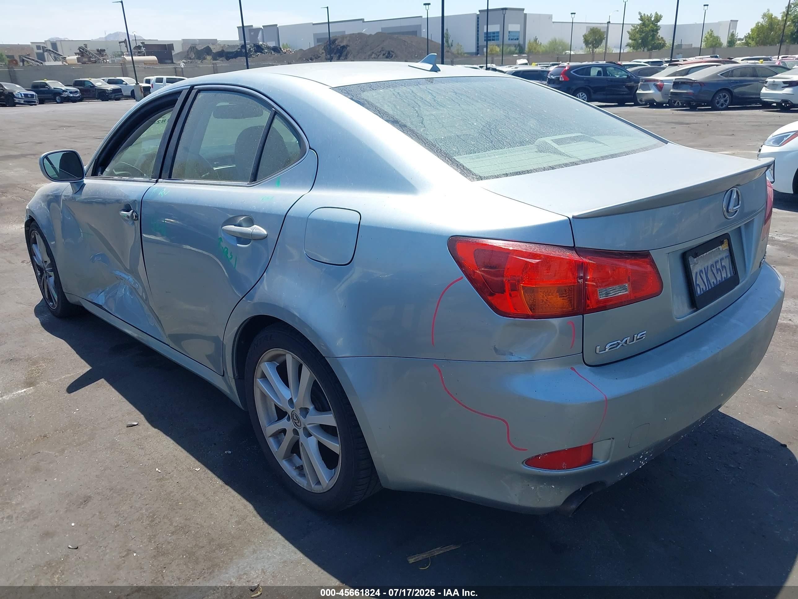2007 Lexus Is 250   Blue vin: JTHBK262075033986