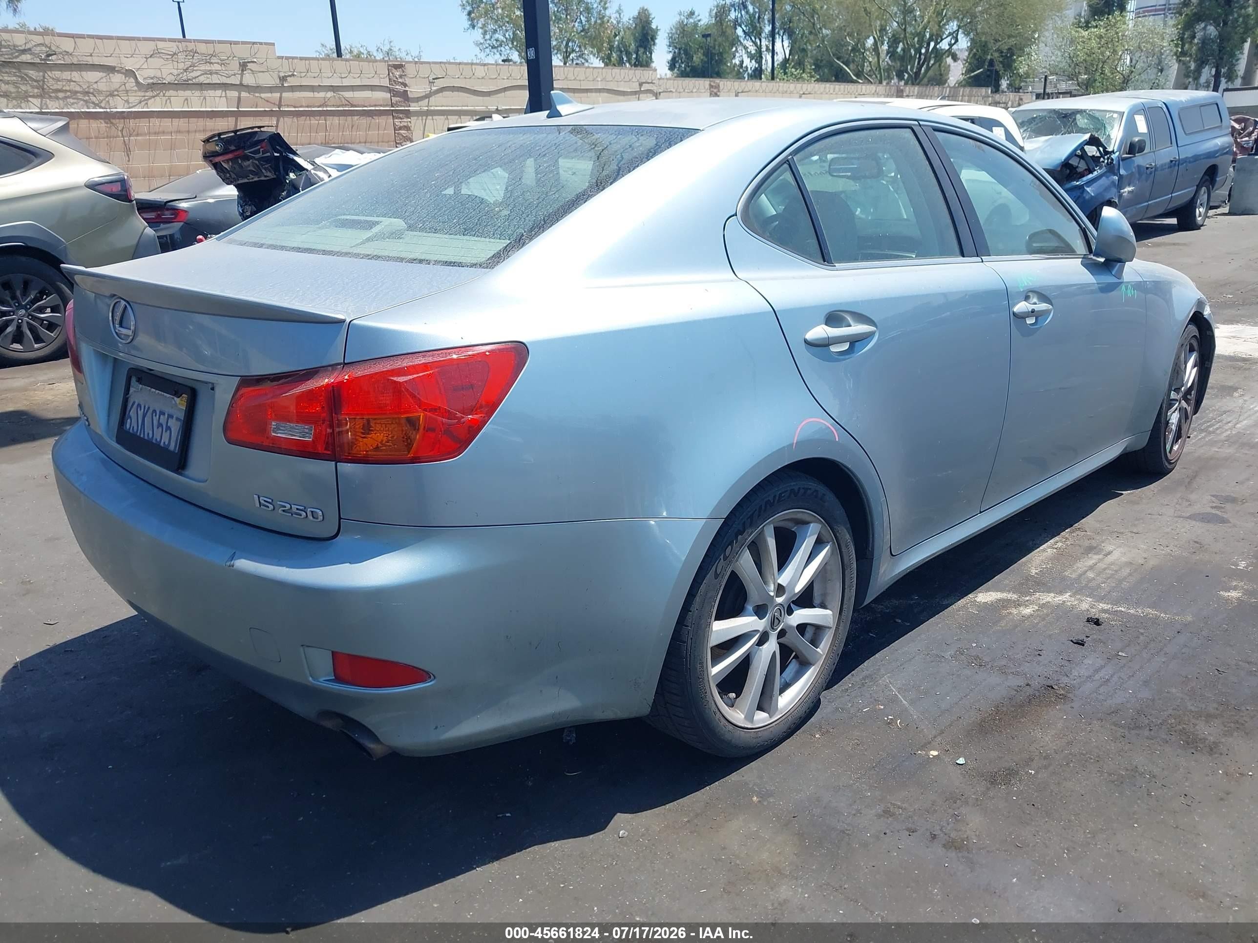 2007 Lexus Is 250   Blue vin: JTHBK262075033986