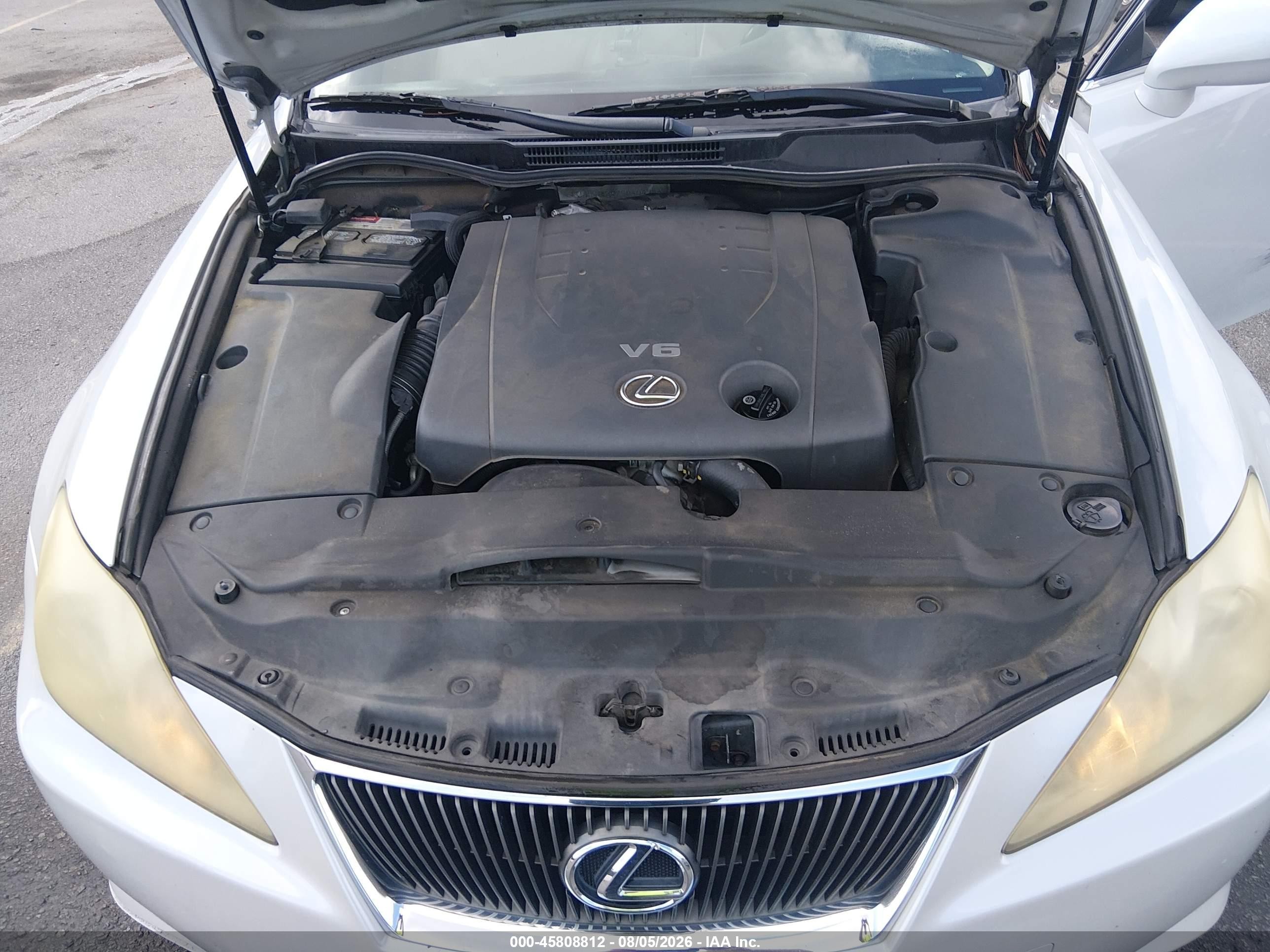 2007 Lexus Is 250   White vin: JTHBK262075040498