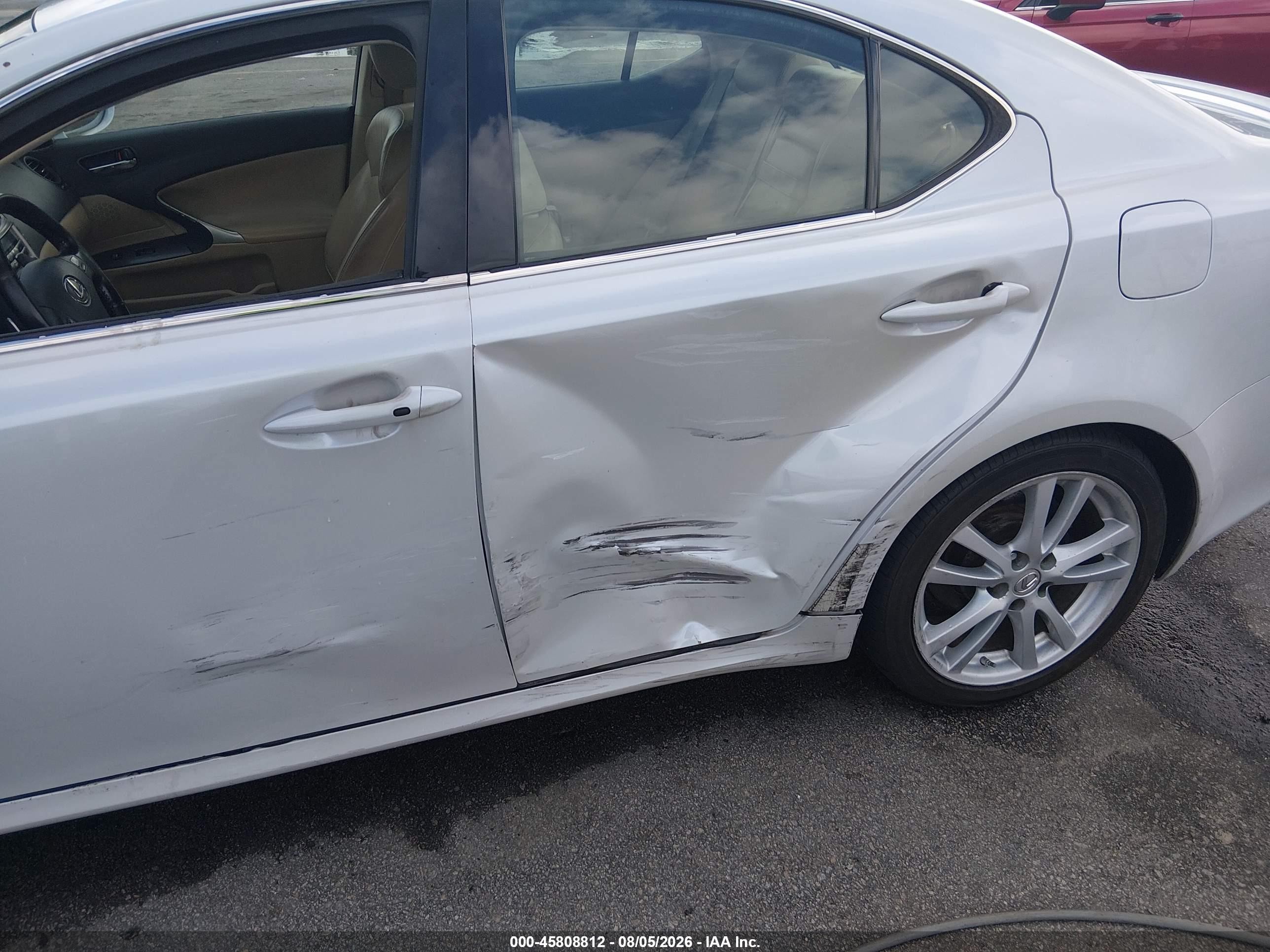 2007 Lexus Is 250   White vin: JTHBK262075040498