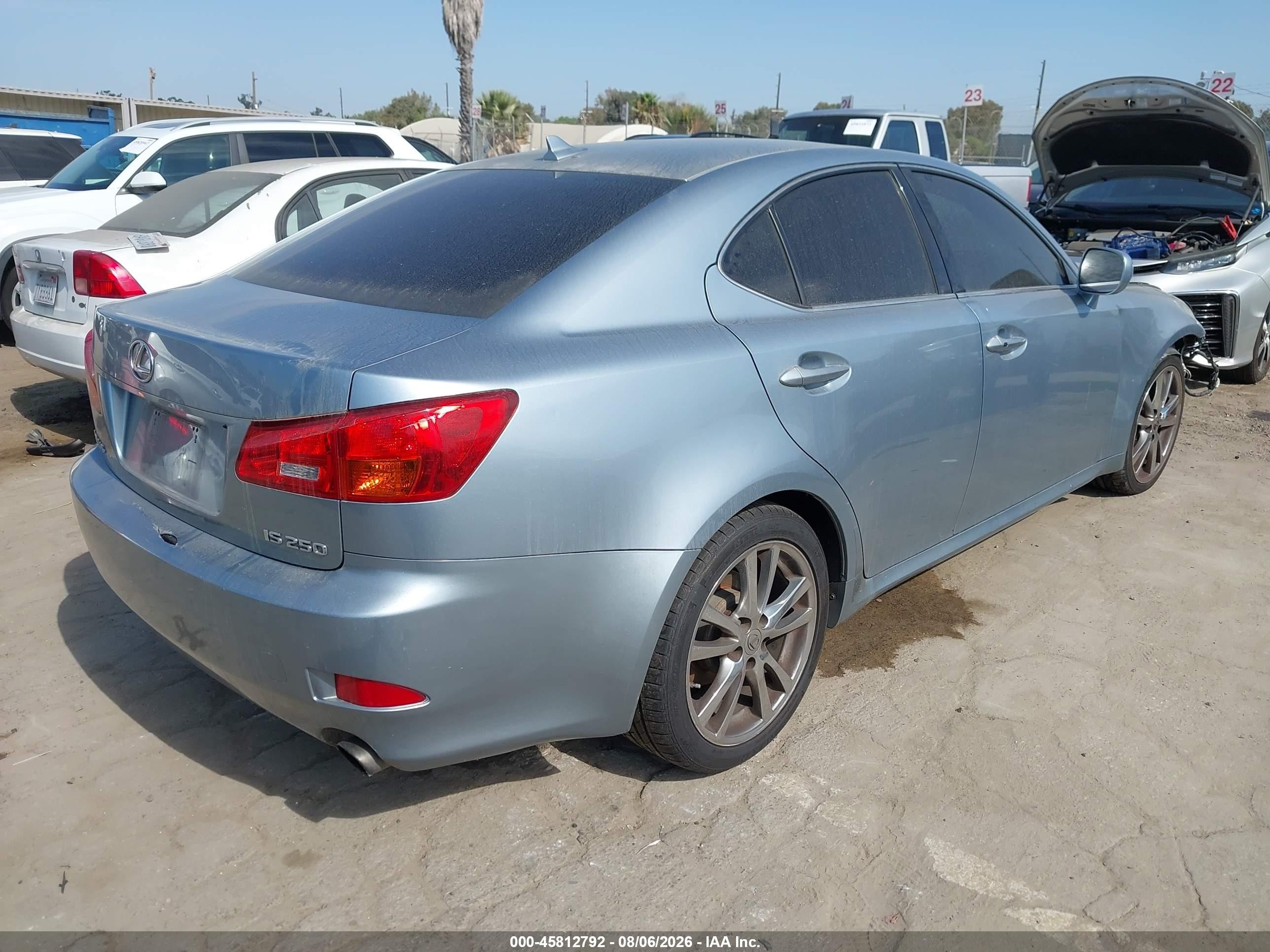 2007 Lexus Is 250   Light Blue vin: JTHBK262075046754