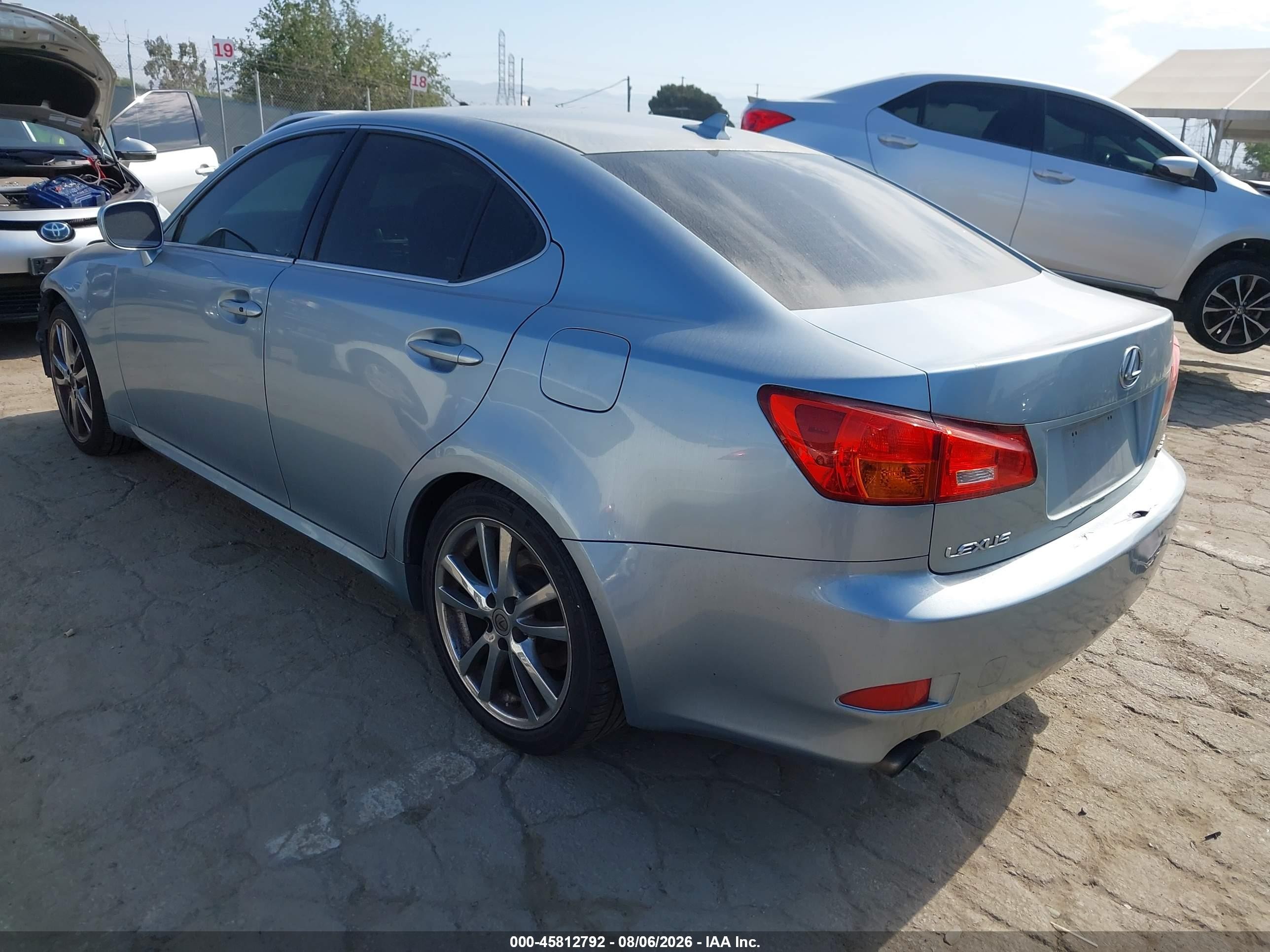 2007 Lexus Is 250   Light Blue vin: JTHBK262075046754
