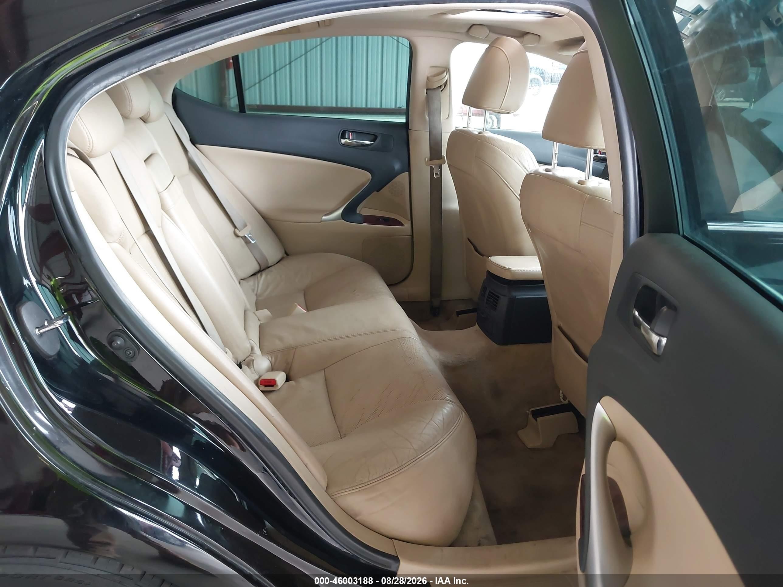 2007 Lexus Is 250   Black vin: JTHBK262075047404