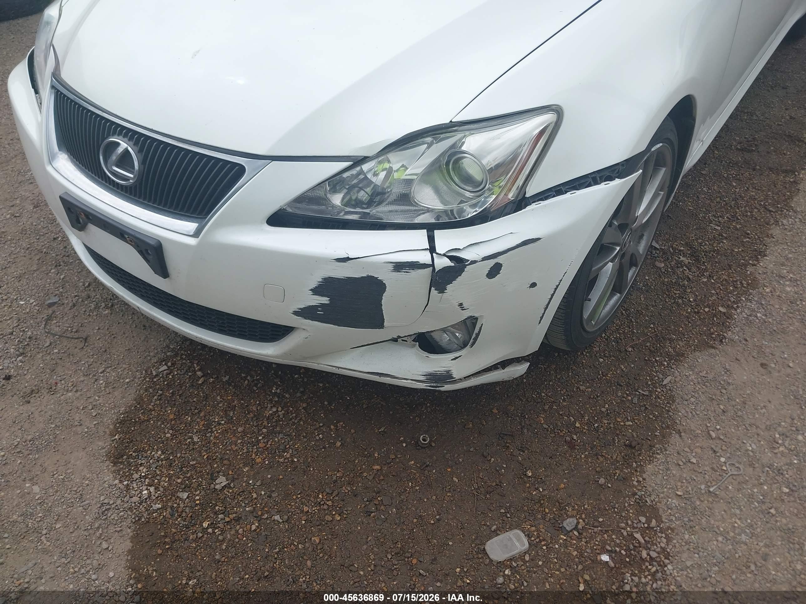 2008 Lexus Is 250   White vin: JTHBK262085076595