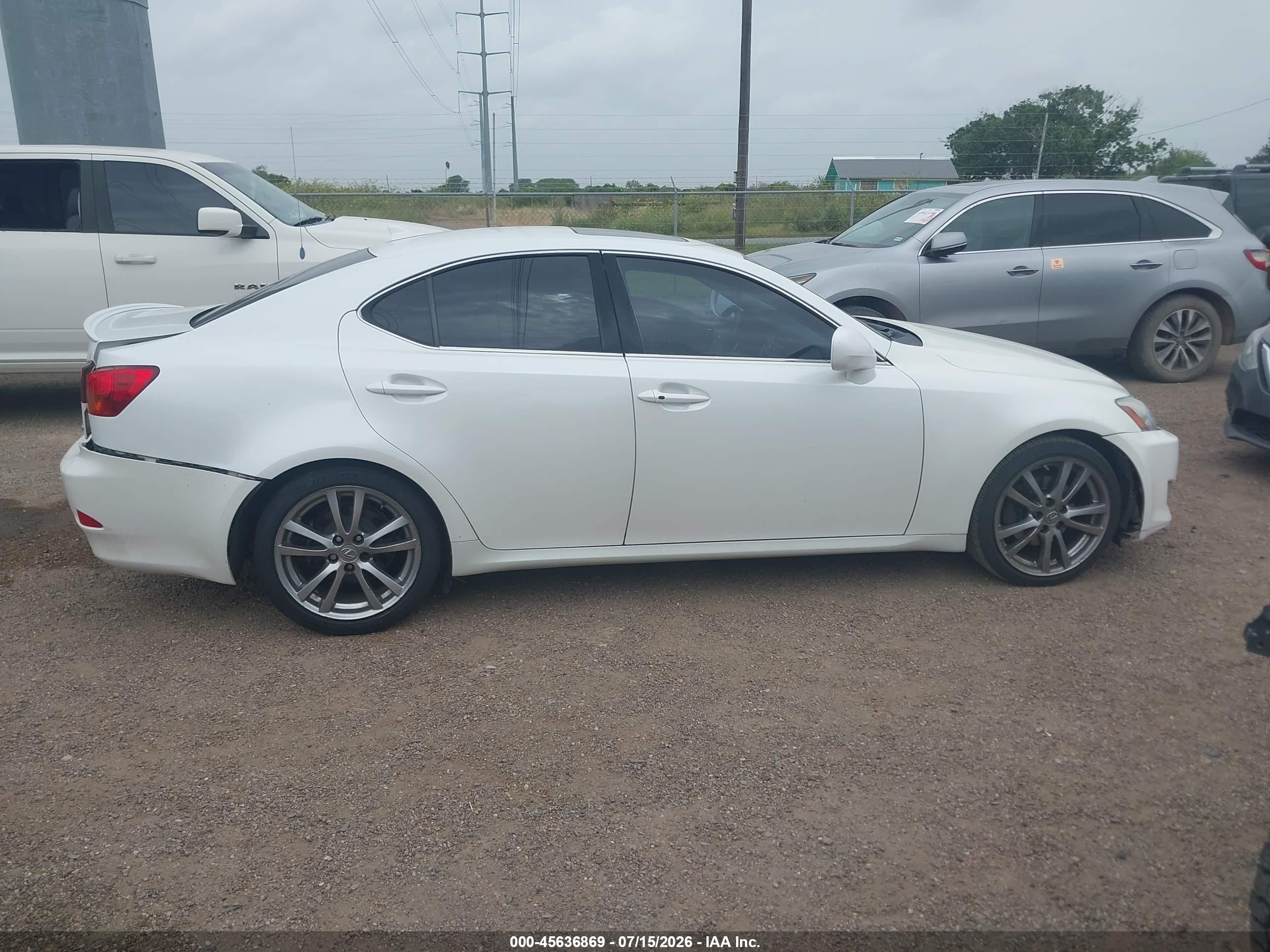 2008 Lexus Is 250   White vin: JTHBK262085076595