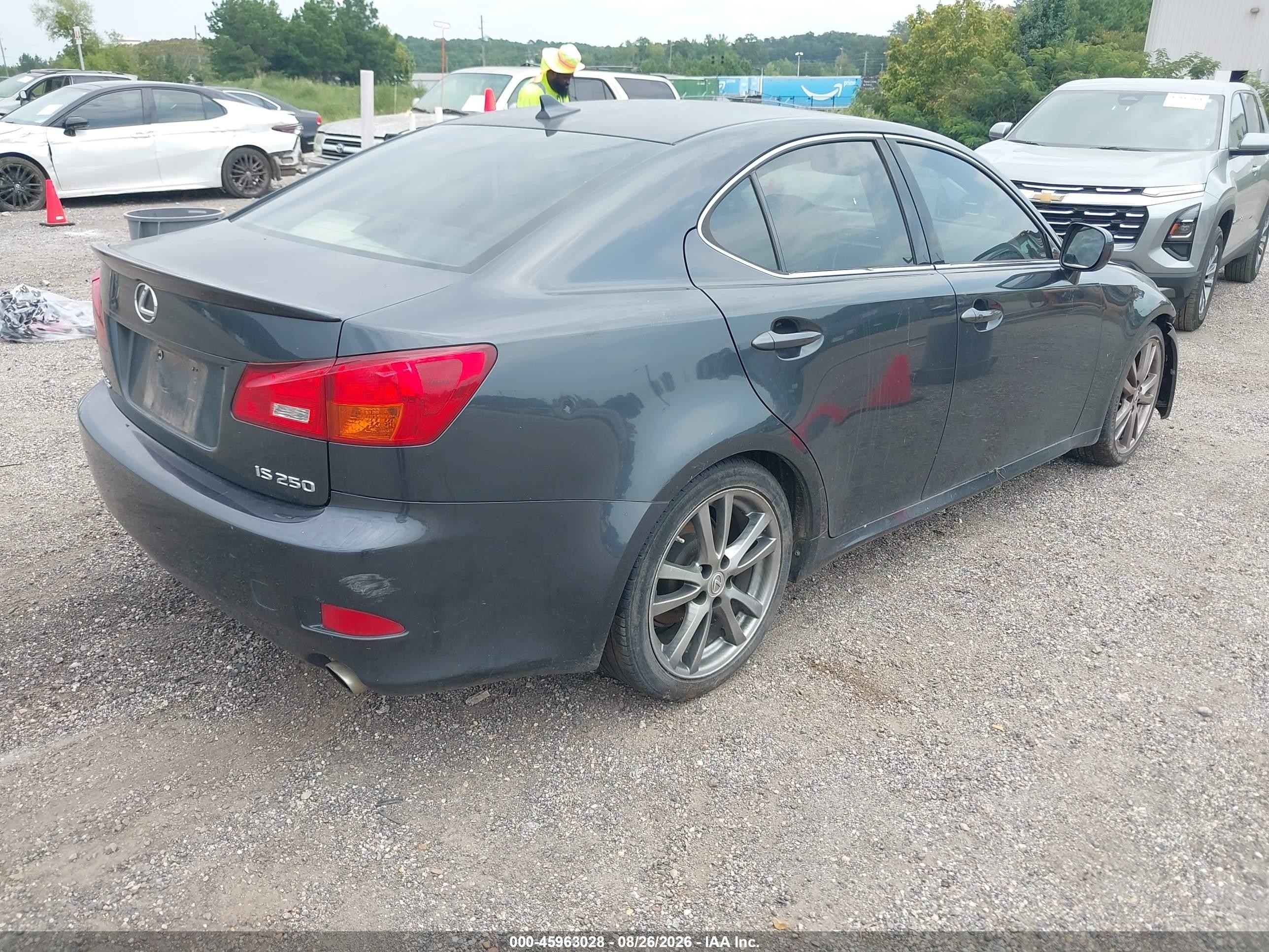2008 Lexus Is 250 Black vin: JTHBK262085083093