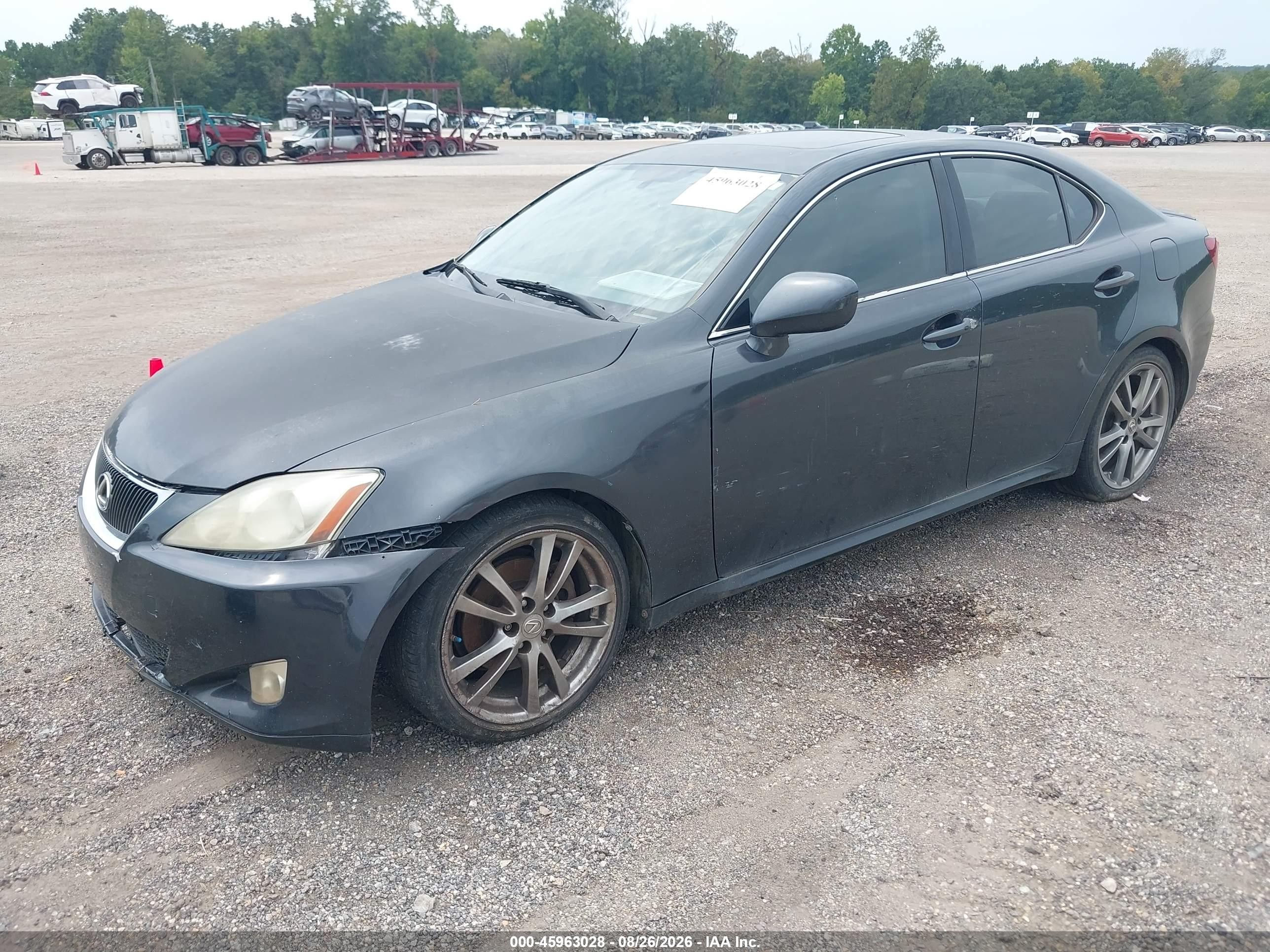 2008 Lexus Is 250 Black vin: JTHBK262085083093