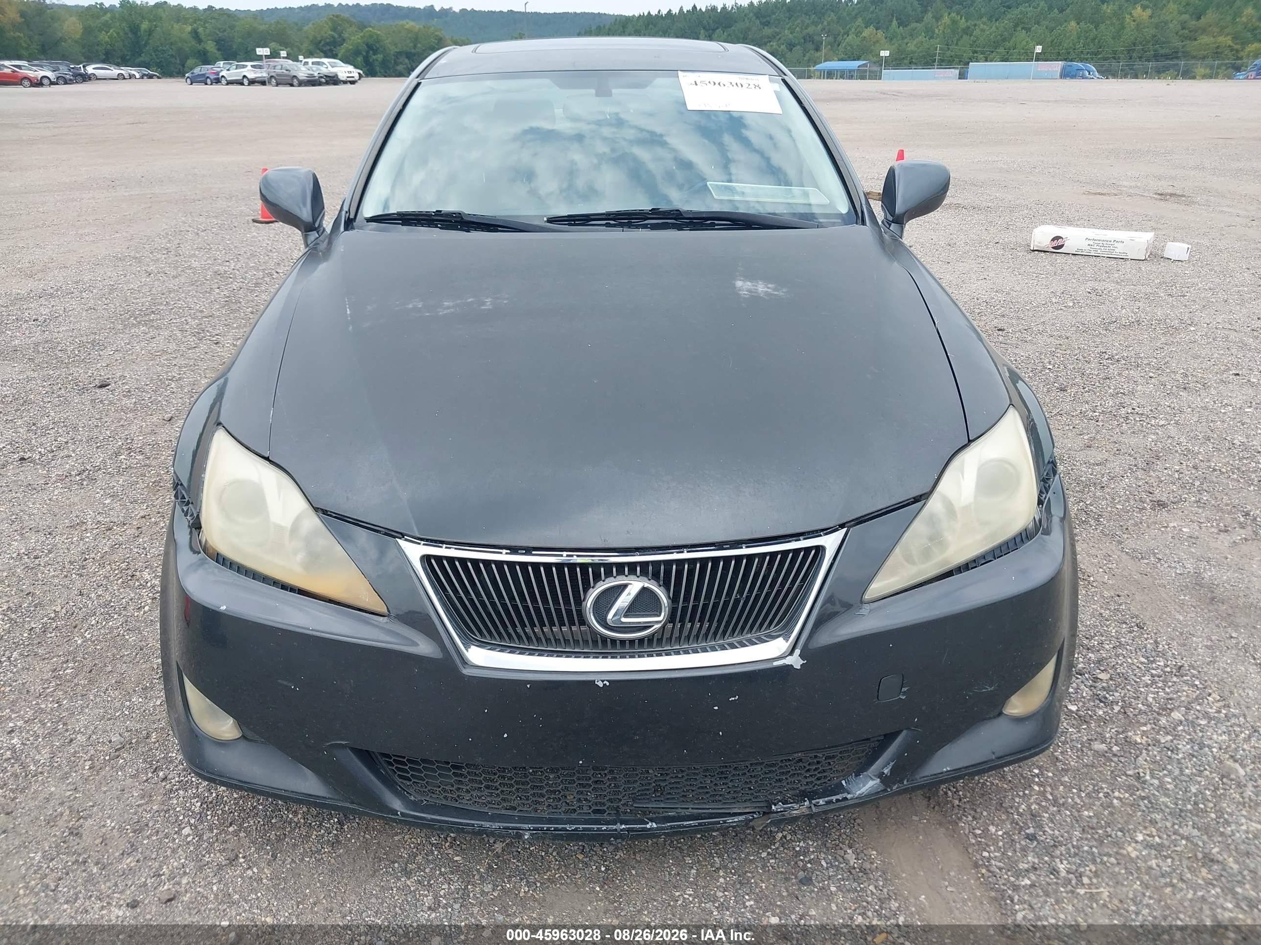 2008 Lexus Is 250 Black vin: JTHBK262085083093
