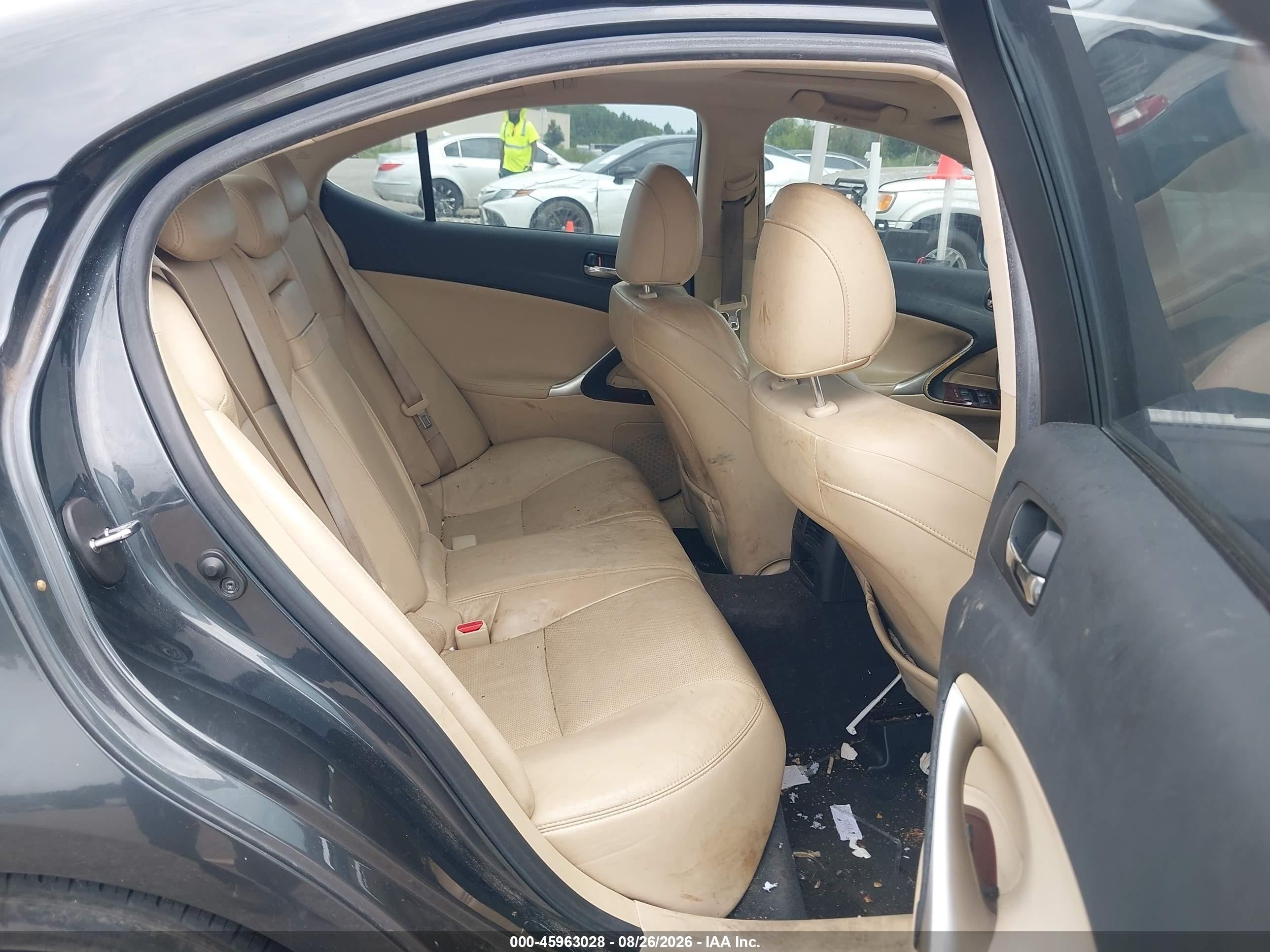 2008 Lexus Is 250 Black vin: JTHBK262085083093