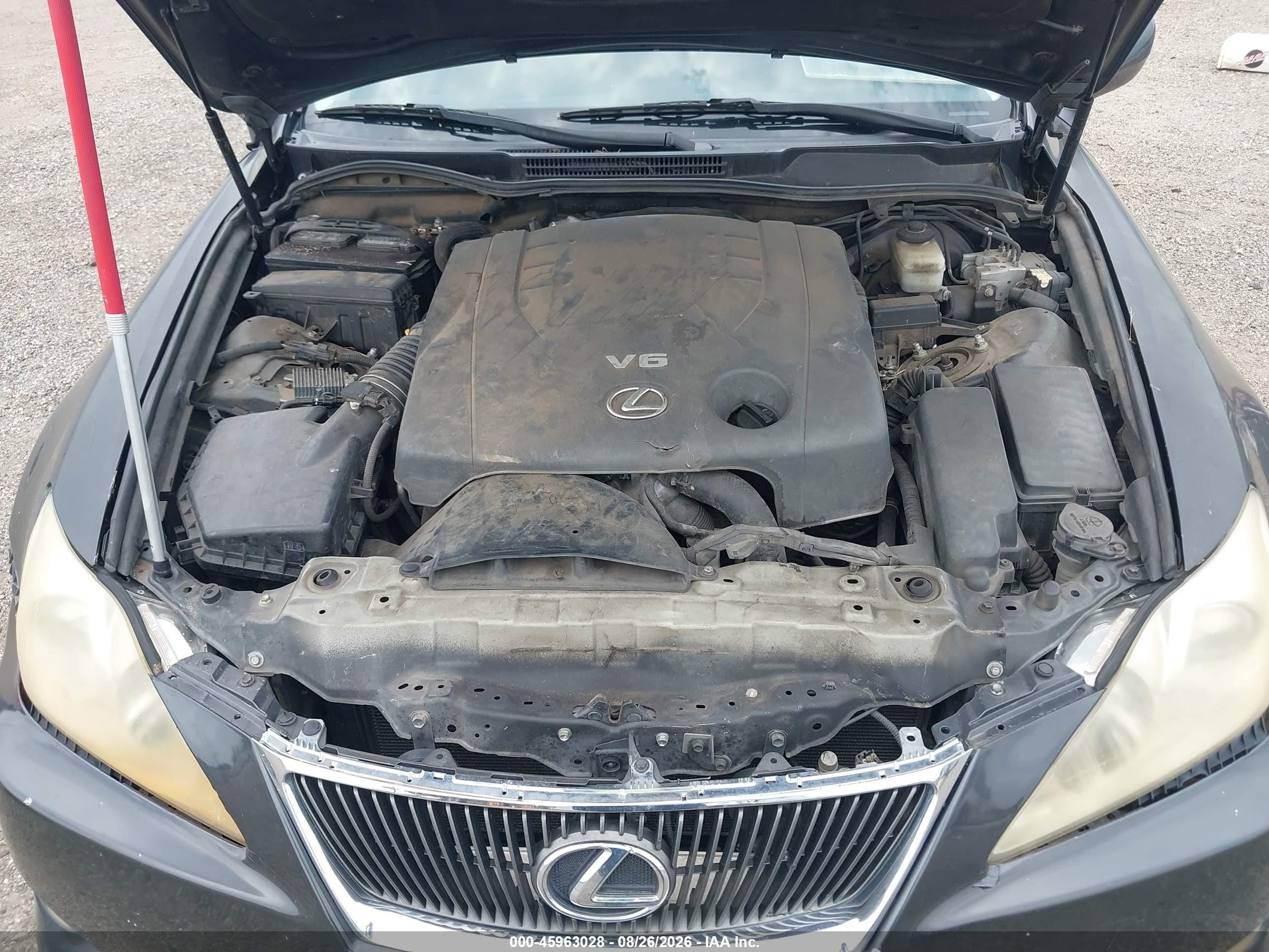 2008 Lexus Is 250 Black vin: JTHBK262085083093