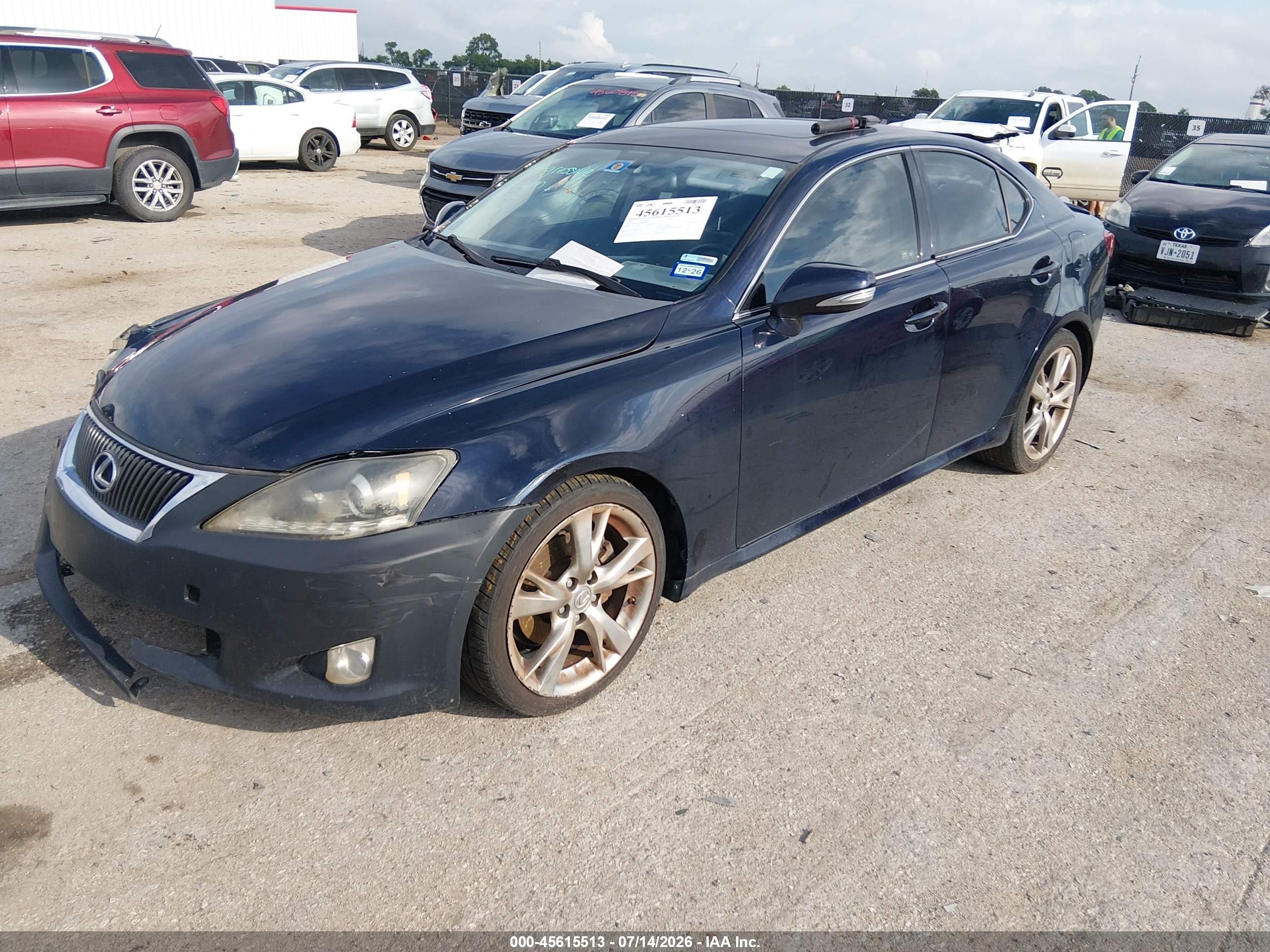 2009 Lexus Is 250 Black vin: JTHBK262095090966