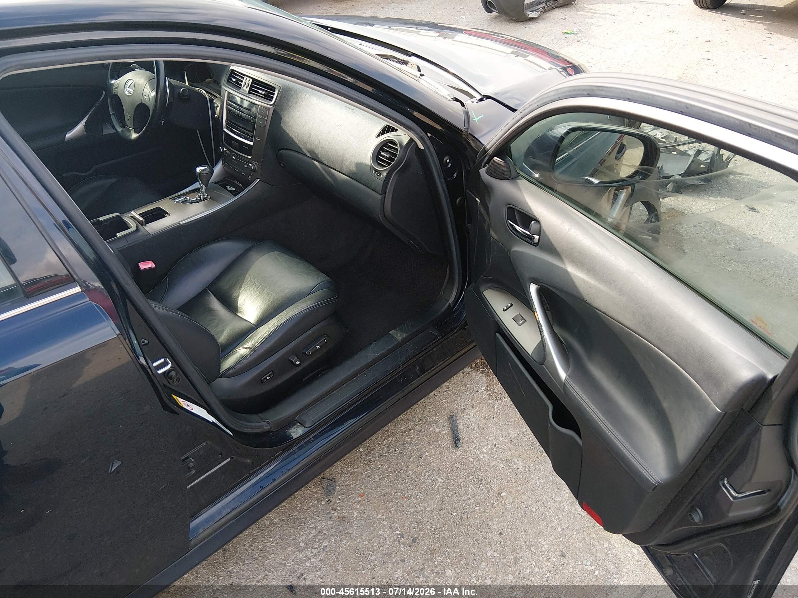 2009 Lexus Is 250 Black vin: JTHBK262095090966