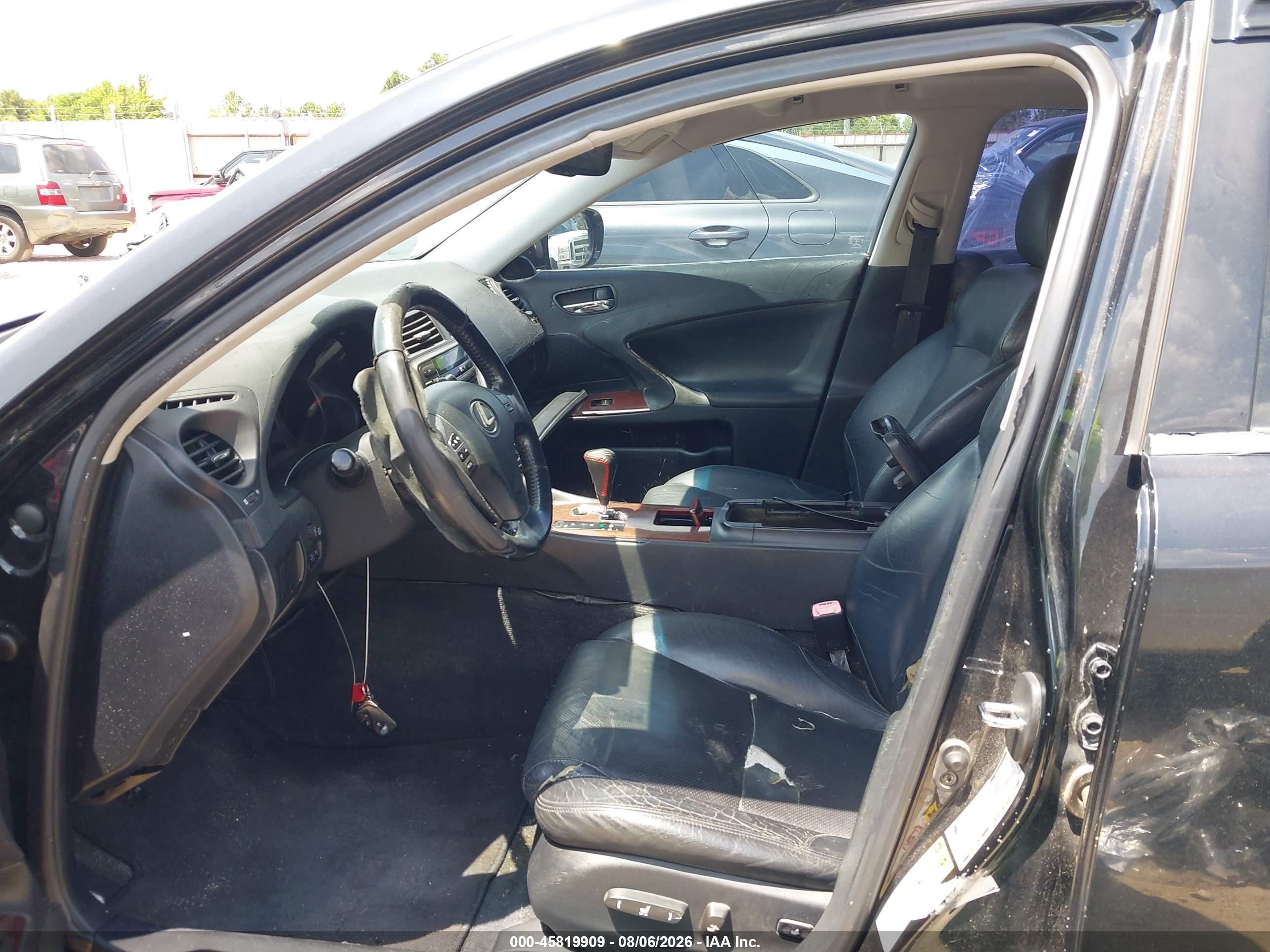 2006 Lexus Is 250   Black vin: JTHBK262162016839