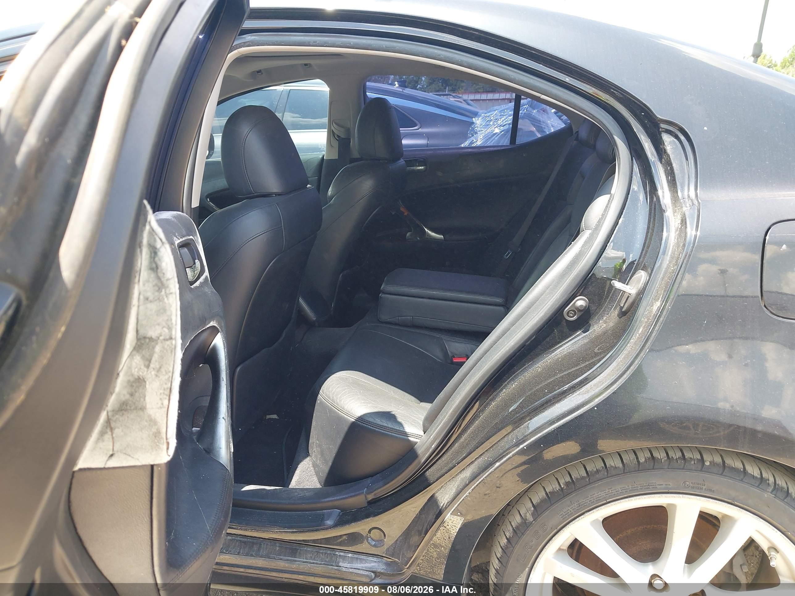 2006 Lexus Is 250   Black vin: JTHBK262162016839