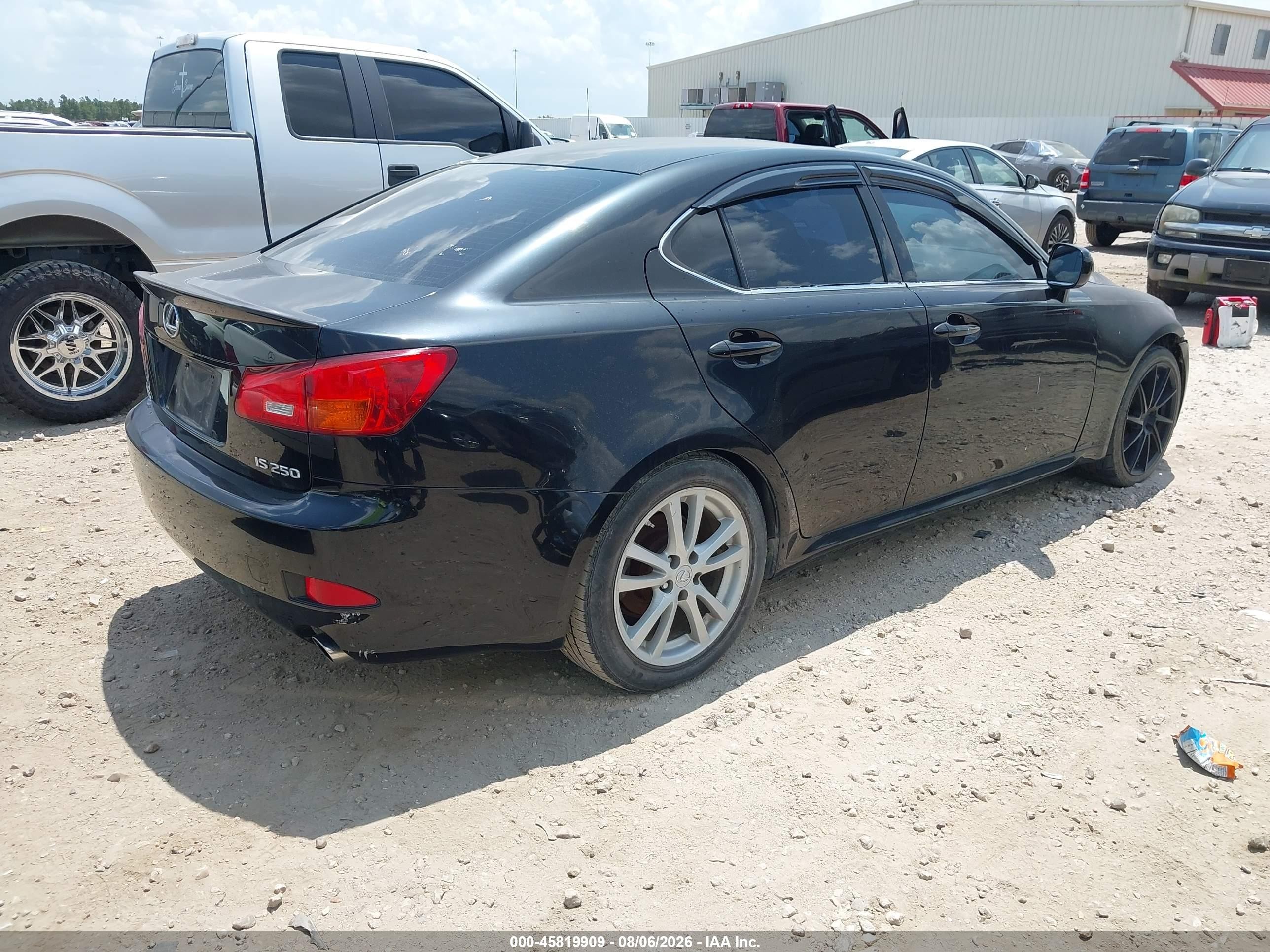 2006 Lexus Is 250   Black vin: JTHBK262162016839