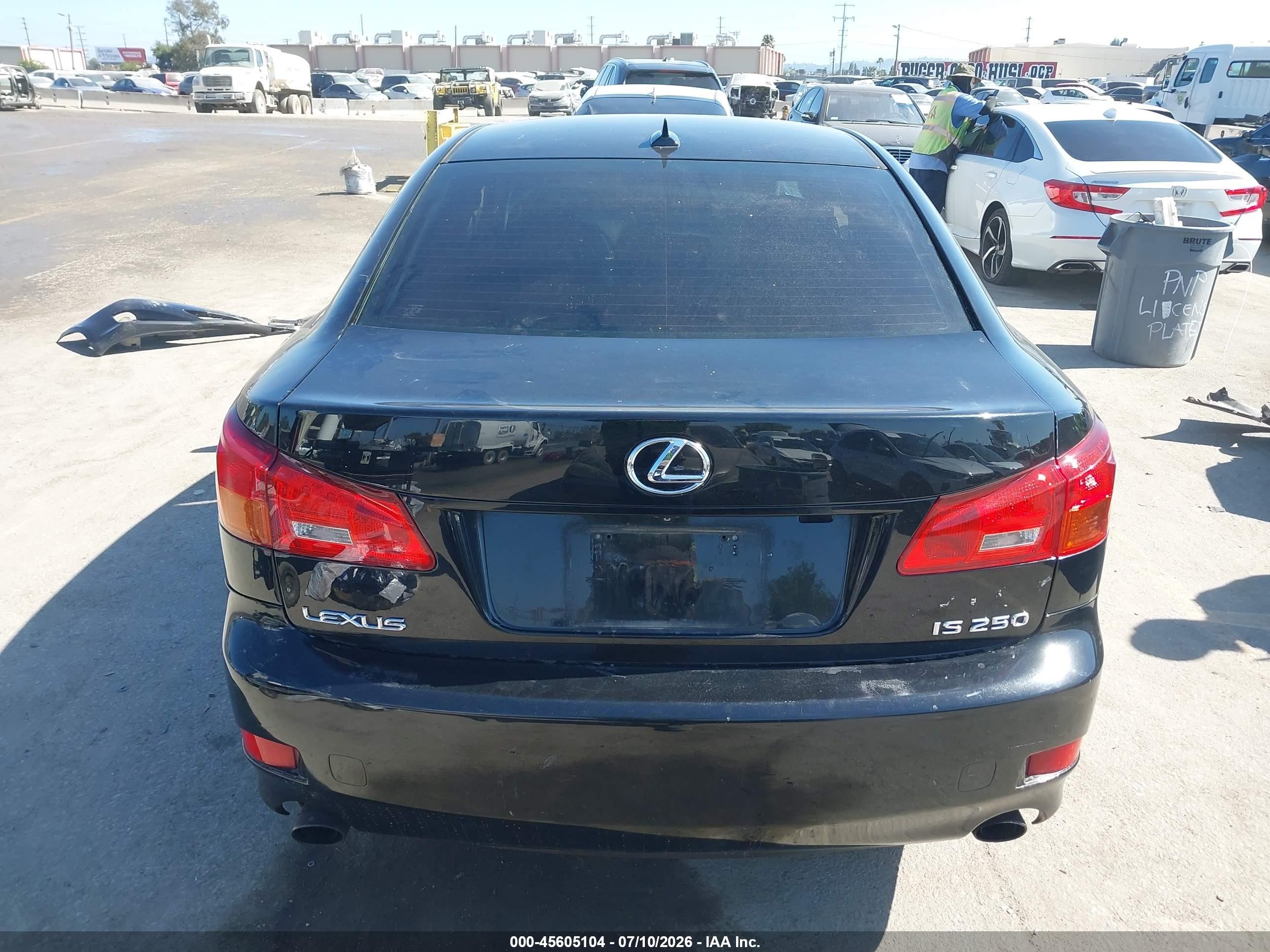 2007 Lexus Is 250   Black vin: JTHBK262172055724