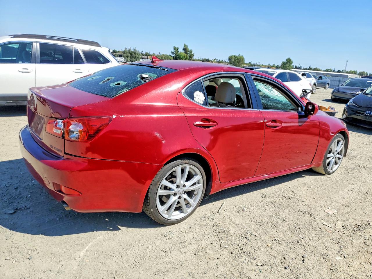 2007 Lexus Is 250 Base Red vin: JTHBK262175044589