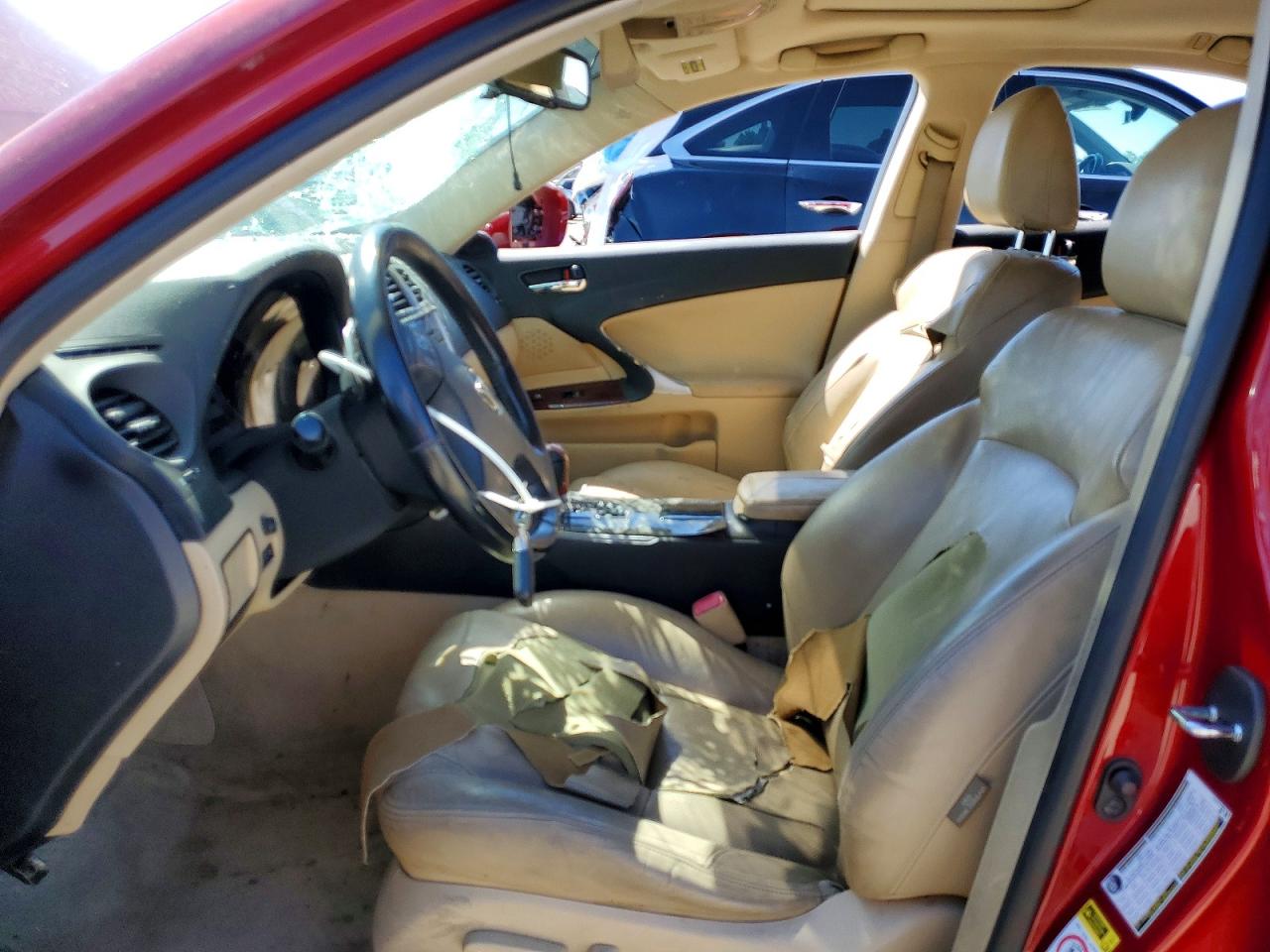 2007 Lexus Is 250 Base Red vin: JTHBK262175044589