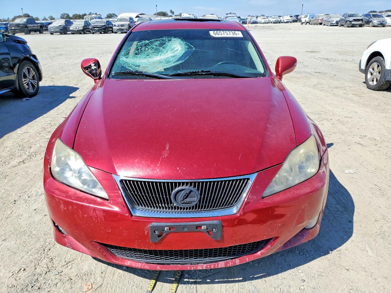 2007 Lexus Is 250 Base Red vin: JTHBK262175044589