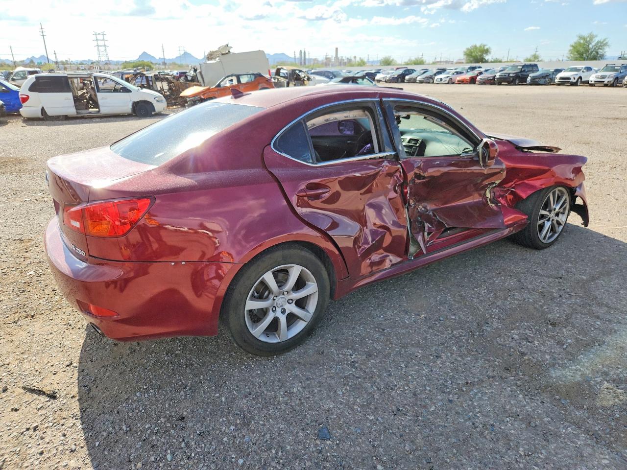 2008 Lexus Is 250 Base Красный vin: JTHBK262182064330