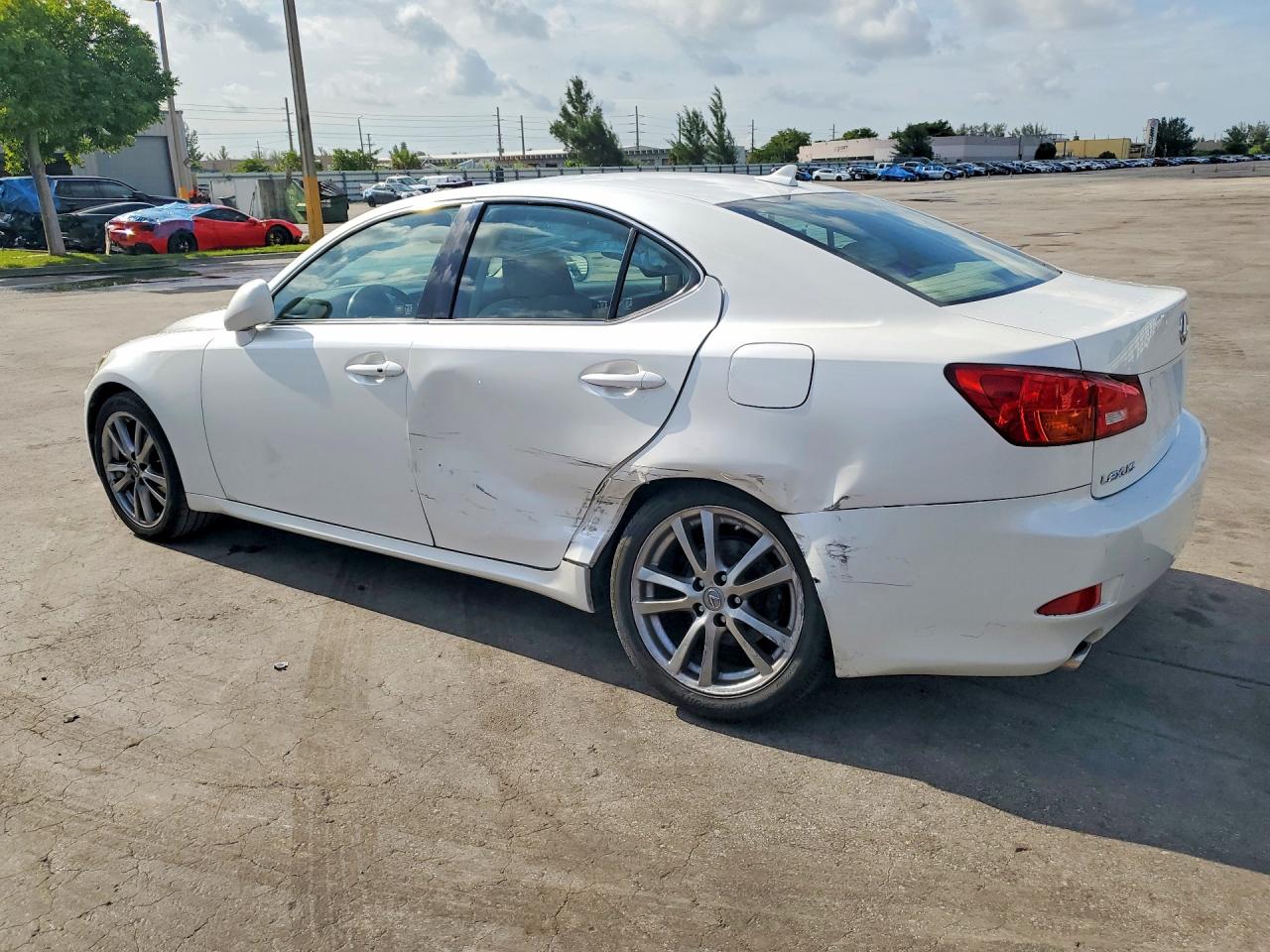 2008 Lexus Is 250 Base White vin: JTHBK262185065377