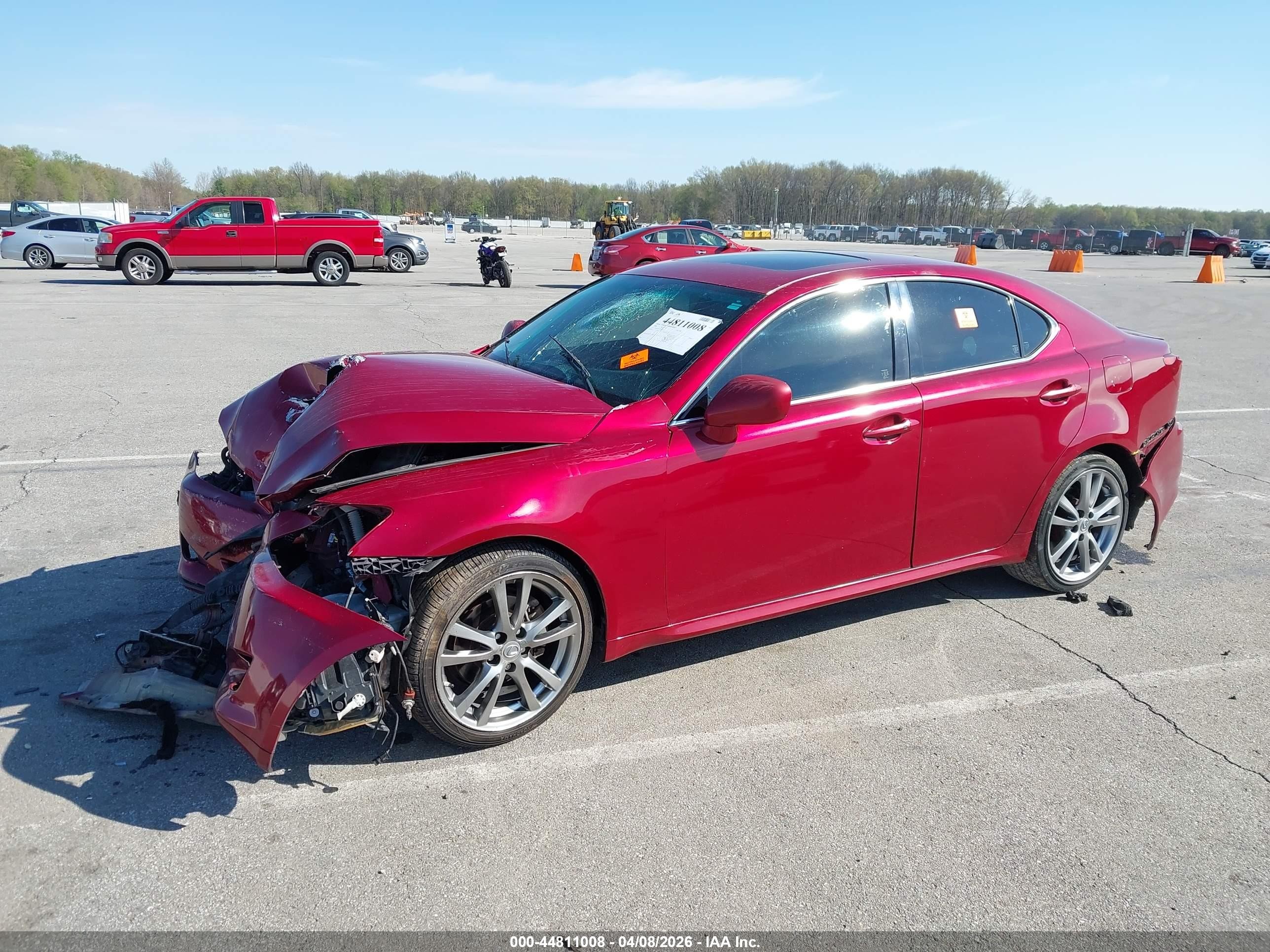2008 Lexus Is 250   Maroon vin: JTHBK262185065945