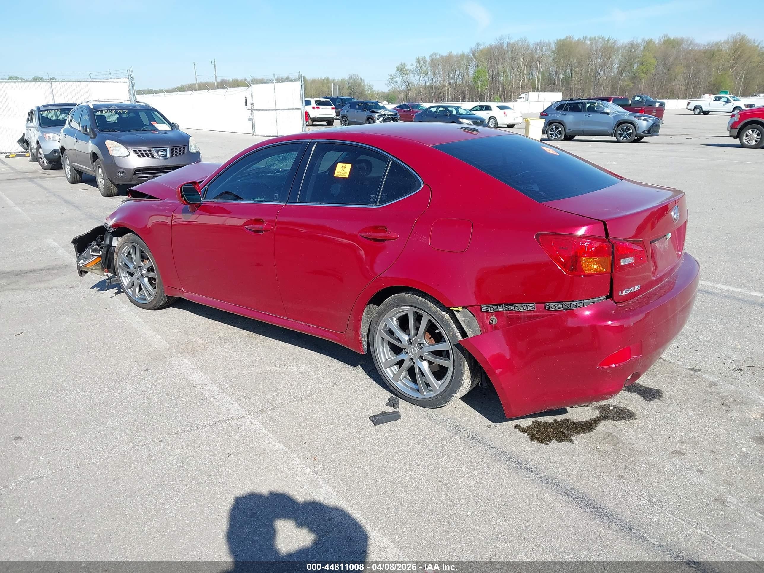 2008 Lexus Is 250   Maroon vin: JTHBK262185065945
