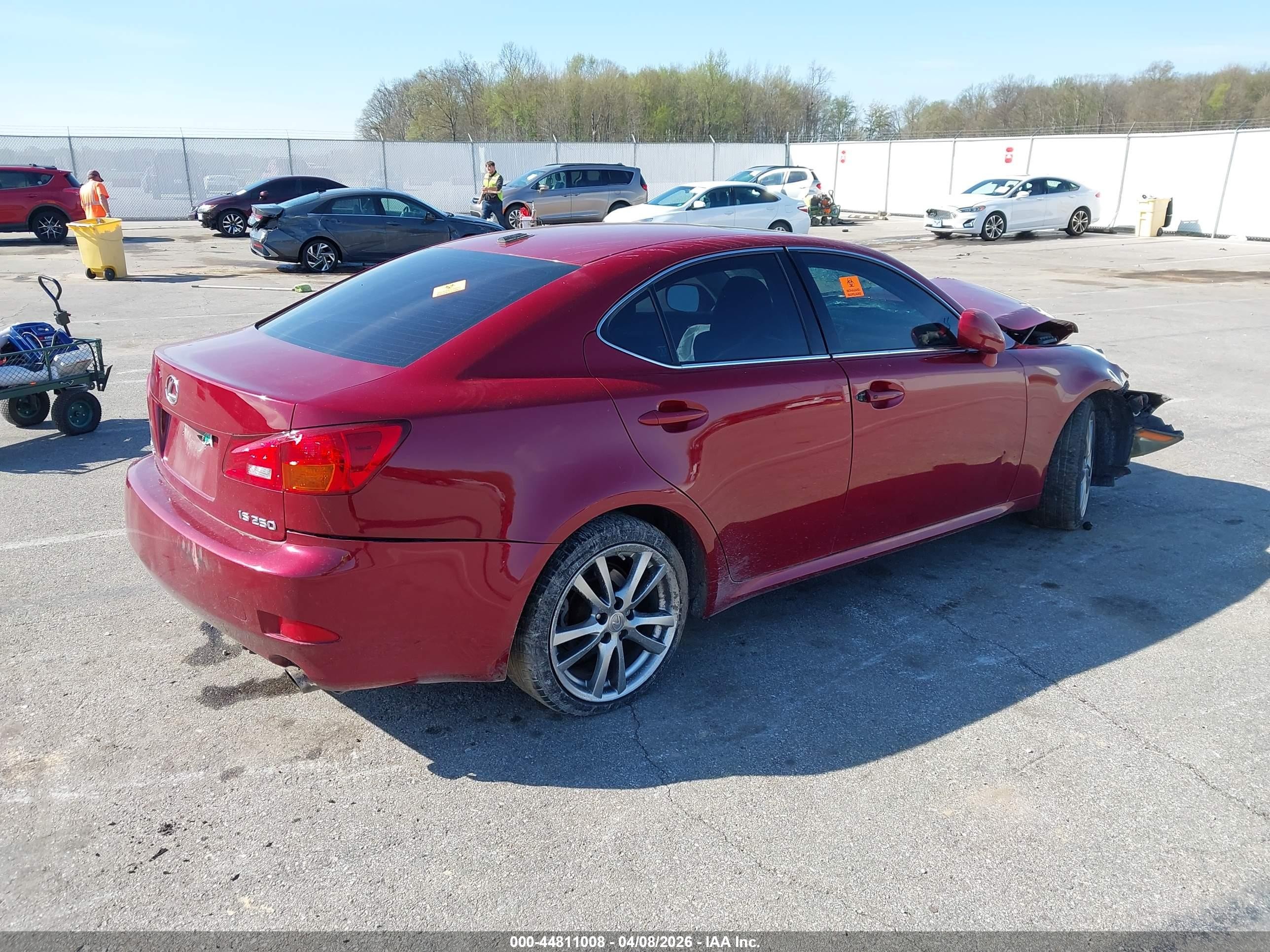 2008 Lexus Is 250   Maroon vin: JTHBK262185065945