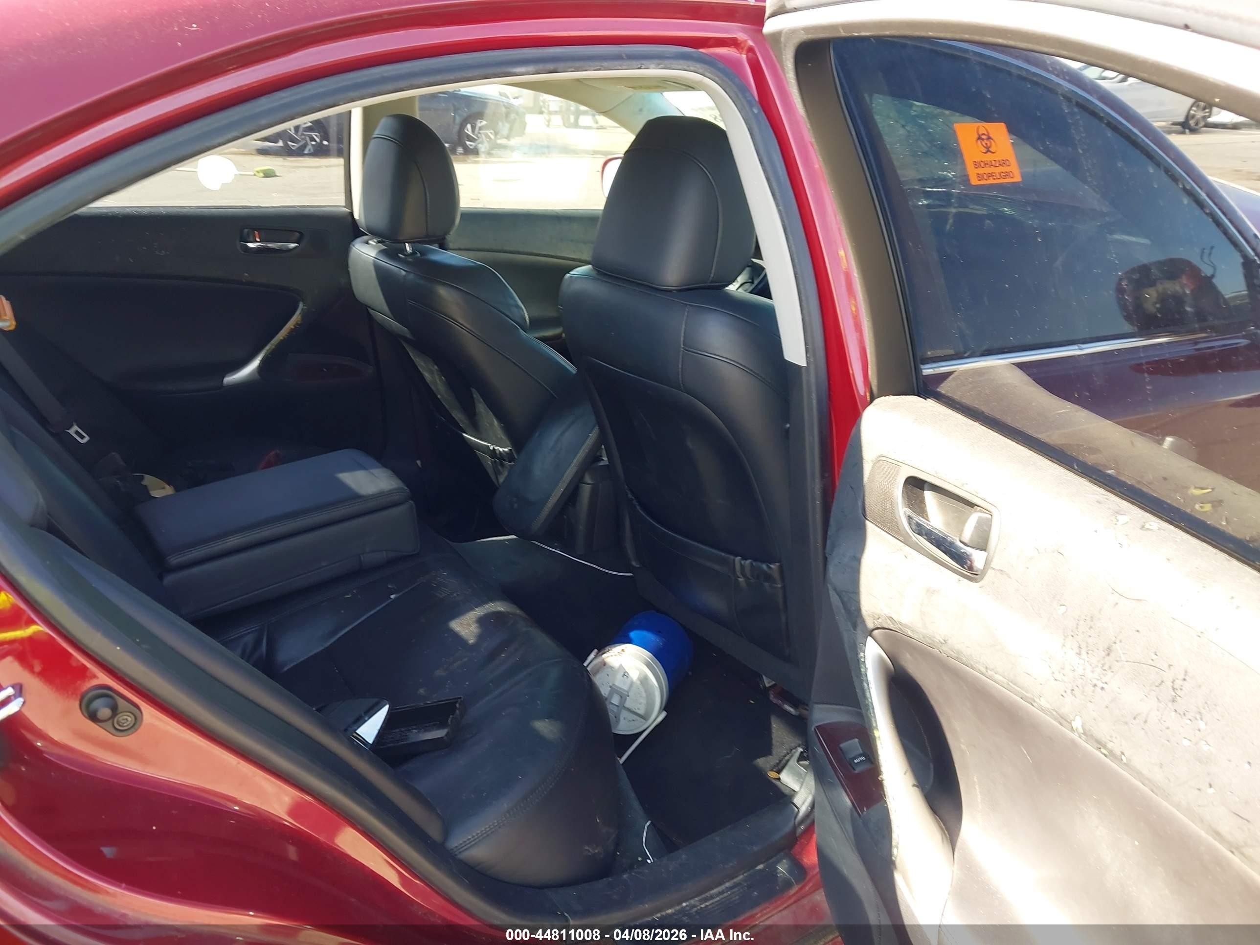 2008 Lexus Is 250   Maroon vin: JTHBK262185065945