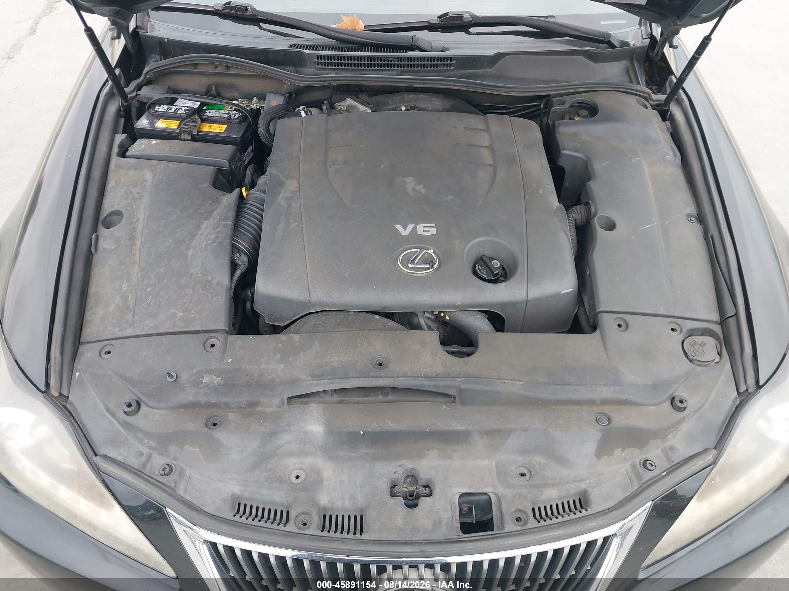 2009 Lexus Is 250   Black vin: JTHBK262192092453