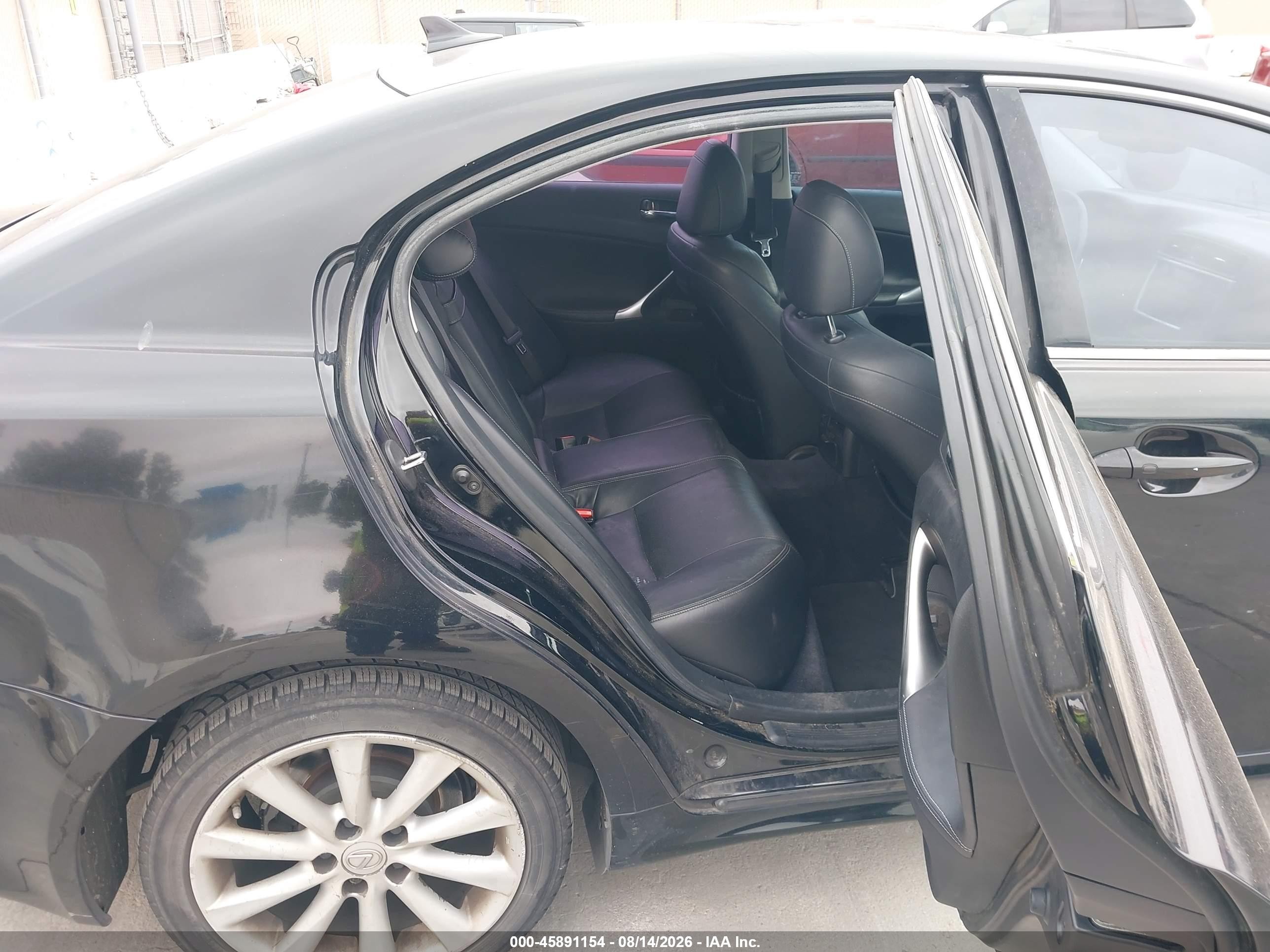 2009 Lexus Is 250   Black vin: JTHBK262192092453