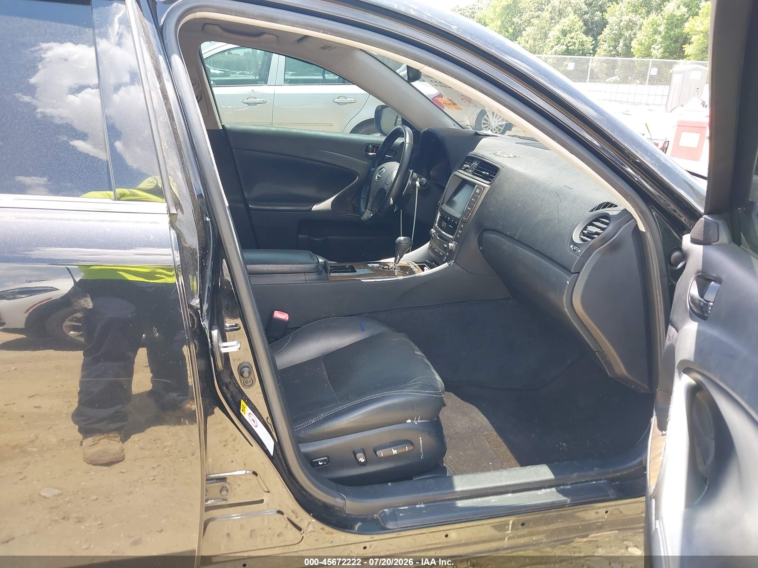 2009 Lexus Is 250 Black vin: JTHBK262195091785