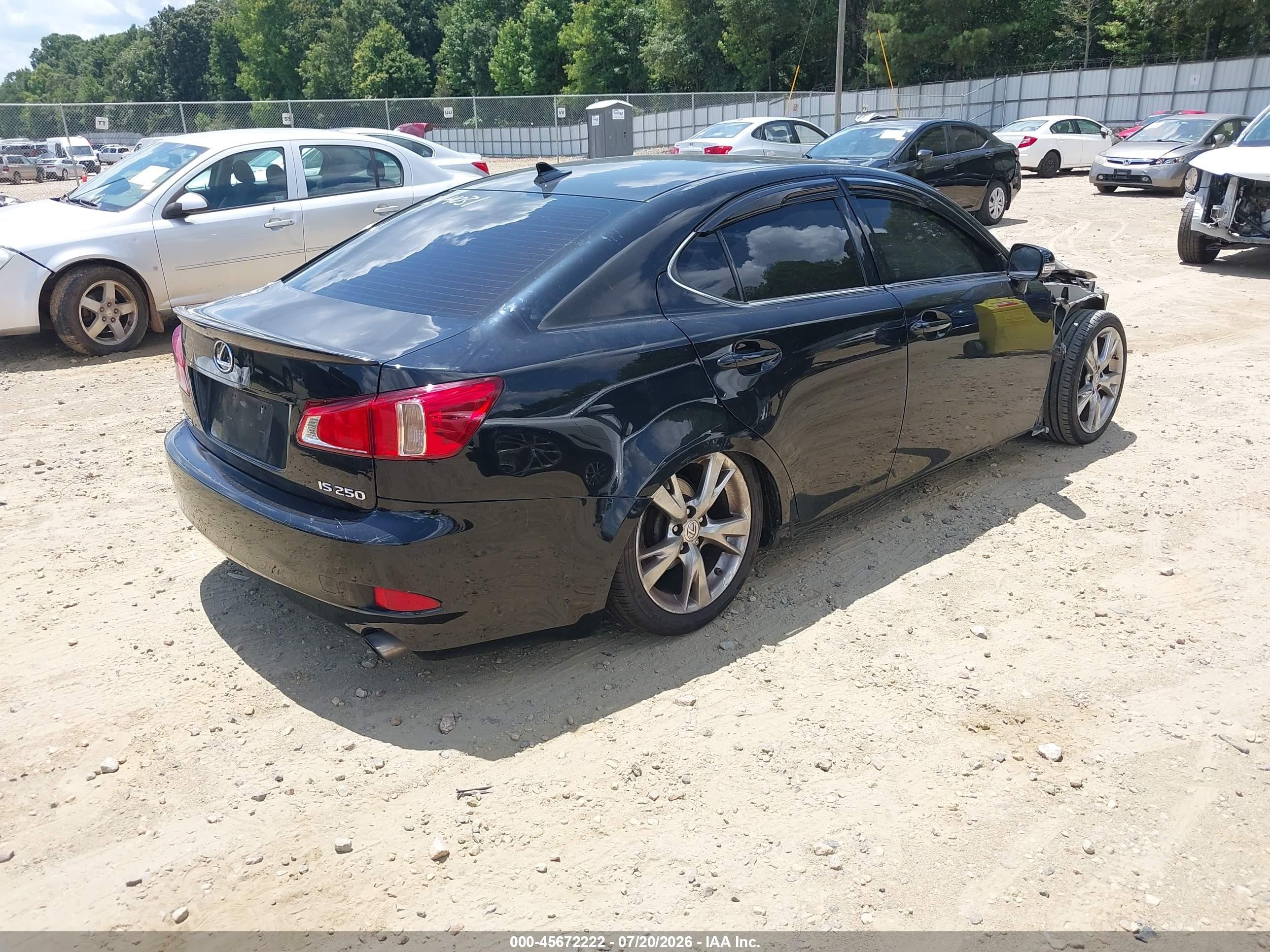 2009 Lexus Is 250 Black vin: JTHBK262195091785