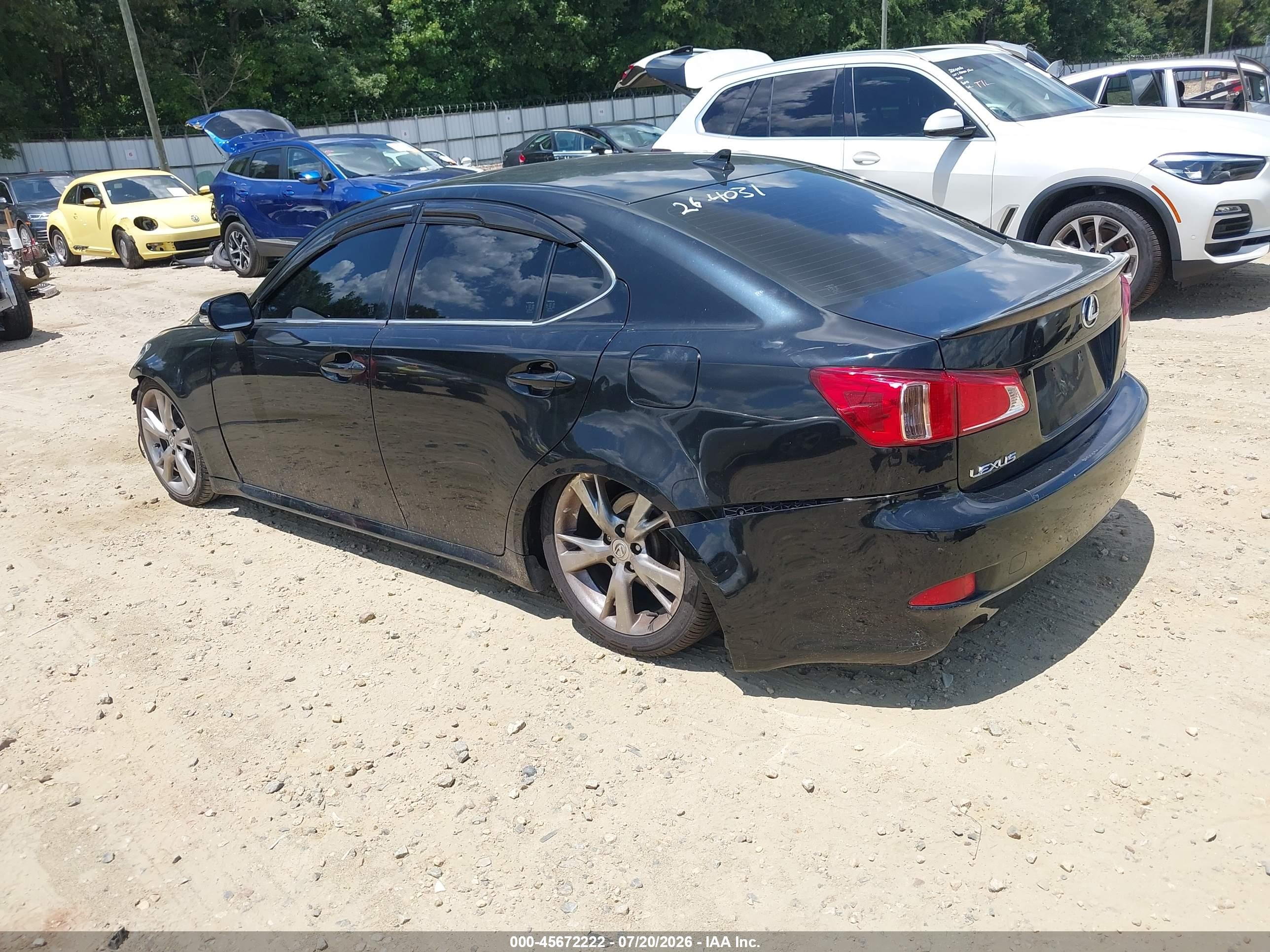 2009 Lexus Is 250 Black vin: JTHBK262195091785