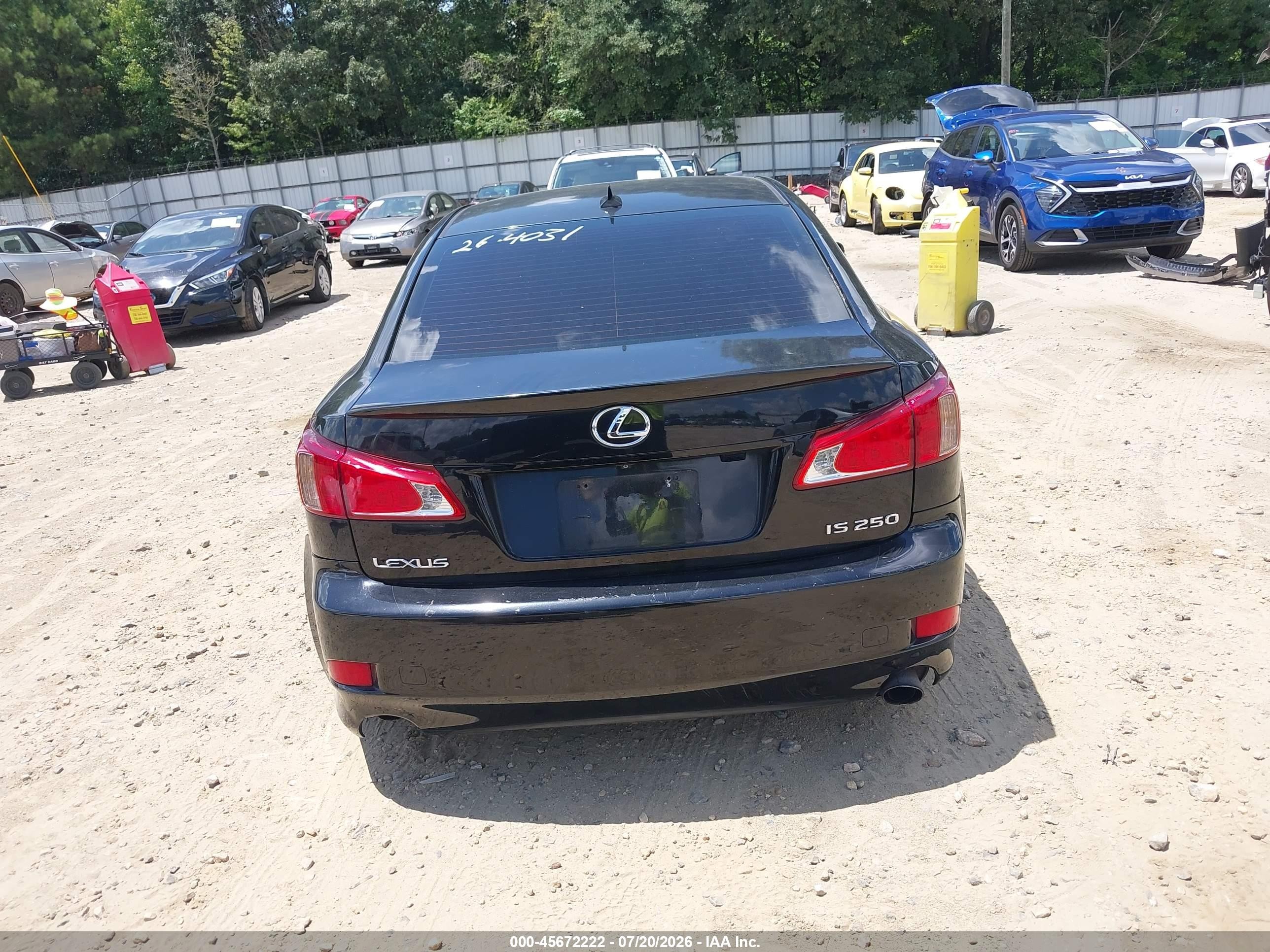 2009 Lexus Is 250 Black vin: JTHBK262195091785