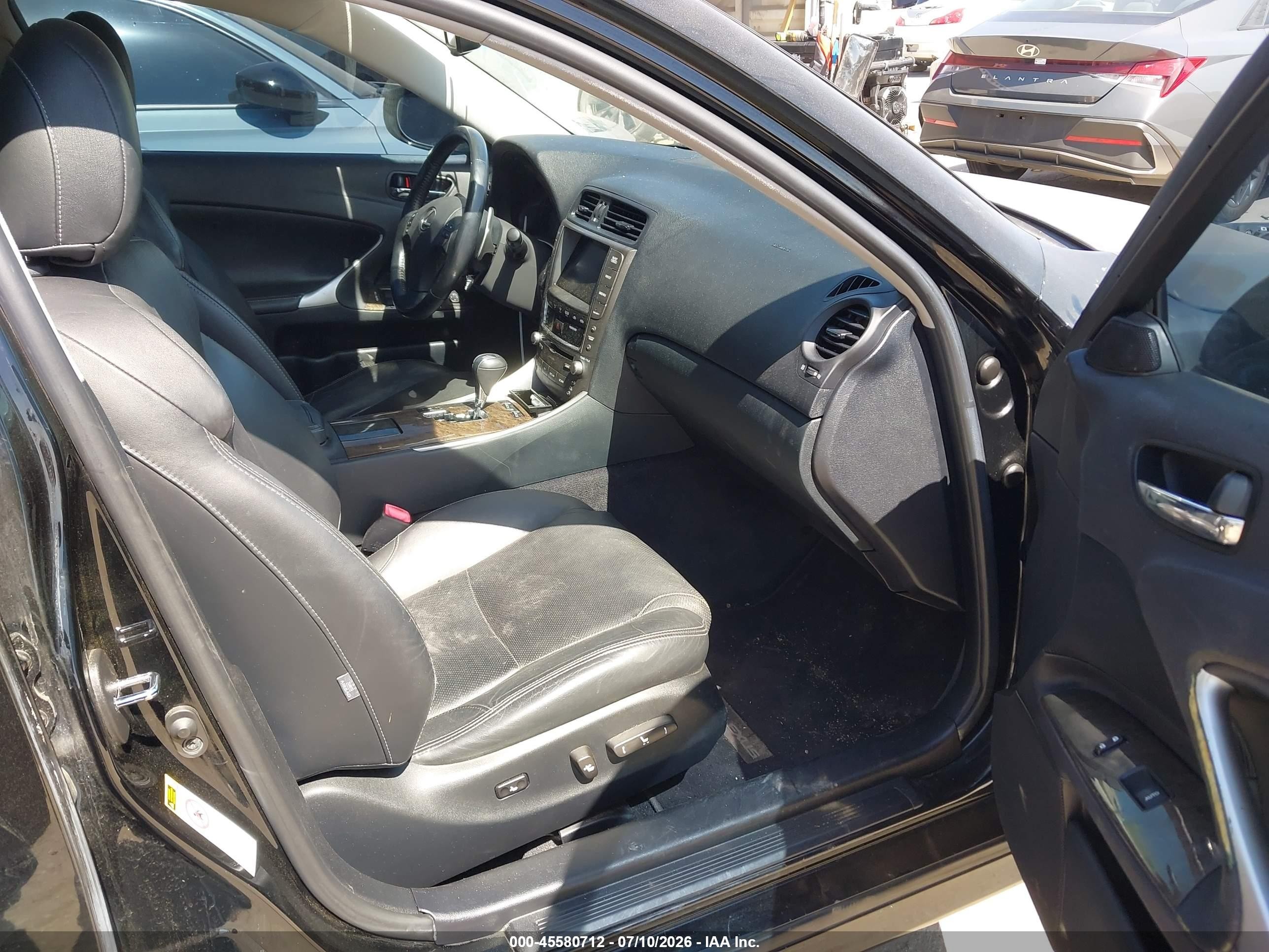 2009 Lexus Is 250   Black vin: JTHBK262195101540