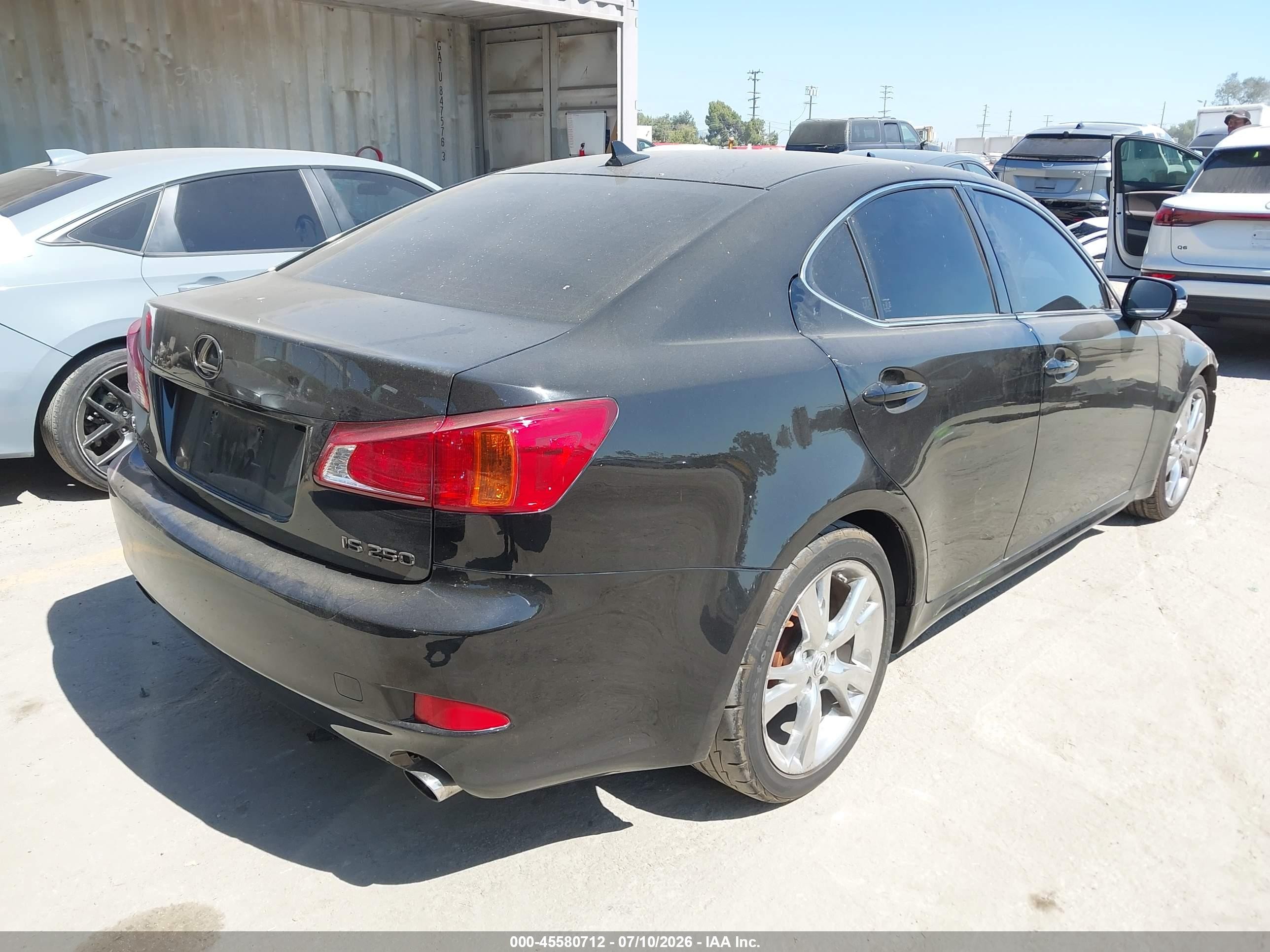 2009 Lexus Is 250   Black vin: JTHBK262195101540
