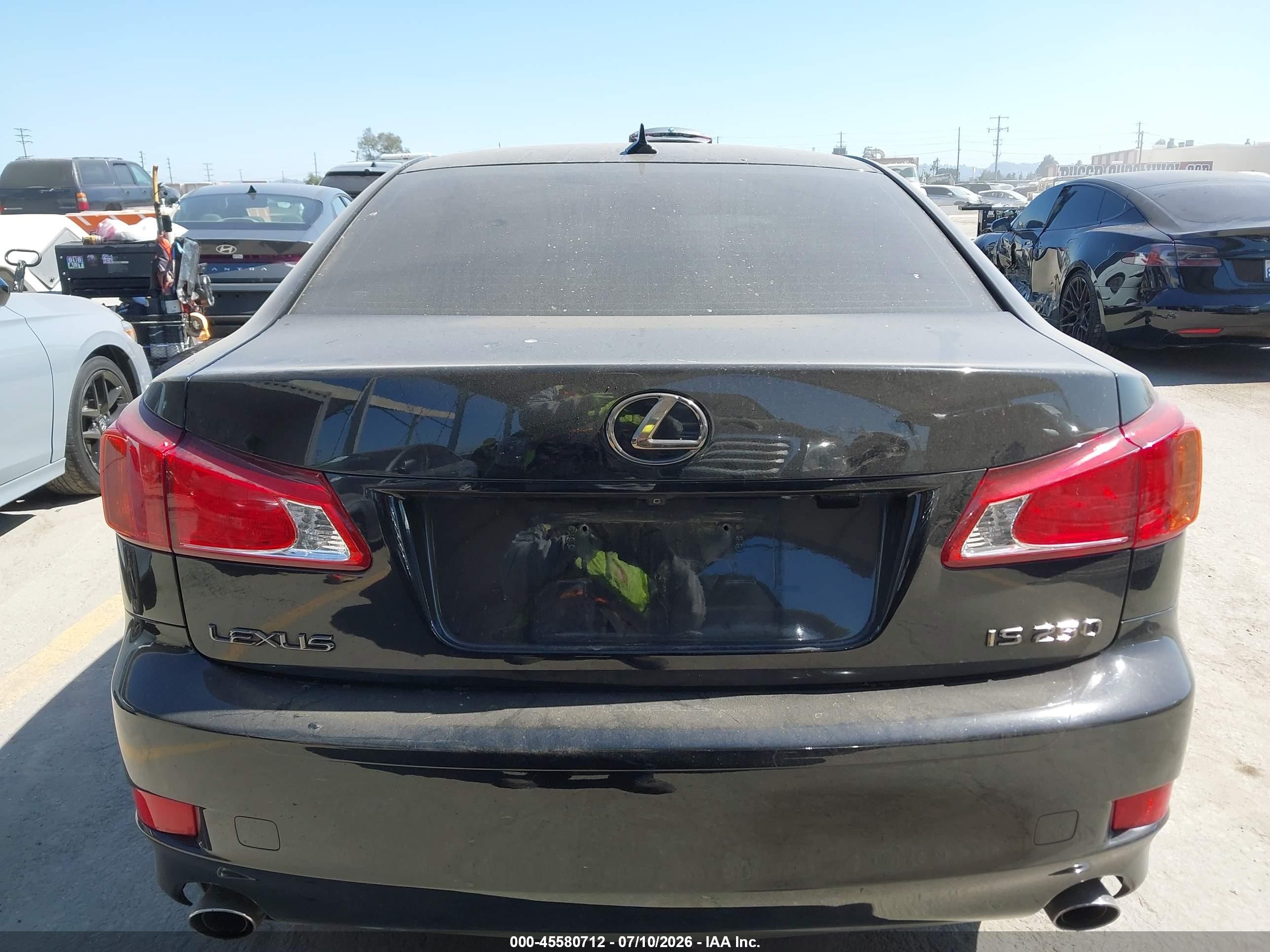 2009 Lexus Is 250   Black vin: JTHBK262195101540