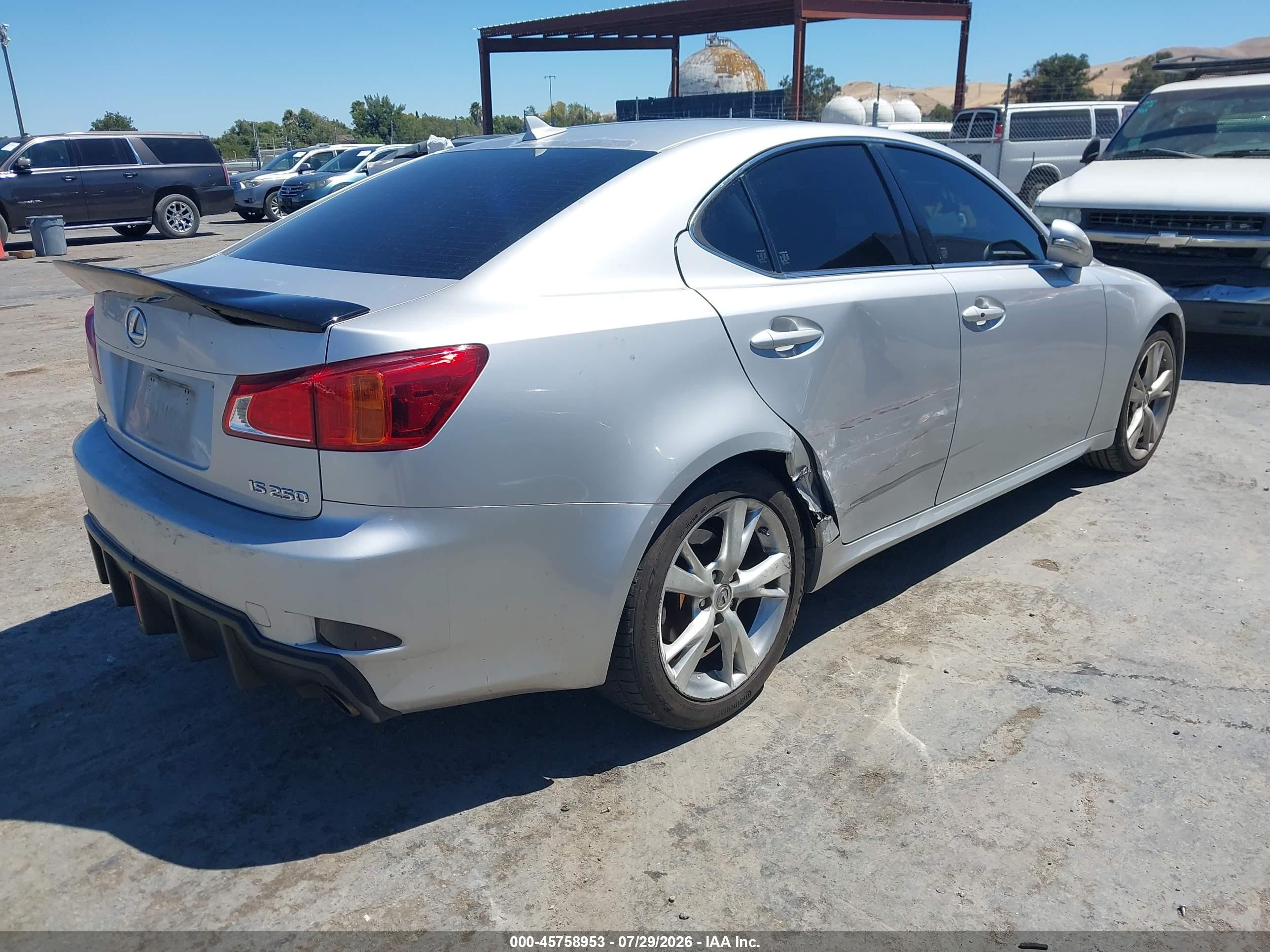 2009 Lexus Is 250   Silver vin: JTHBK262195102882